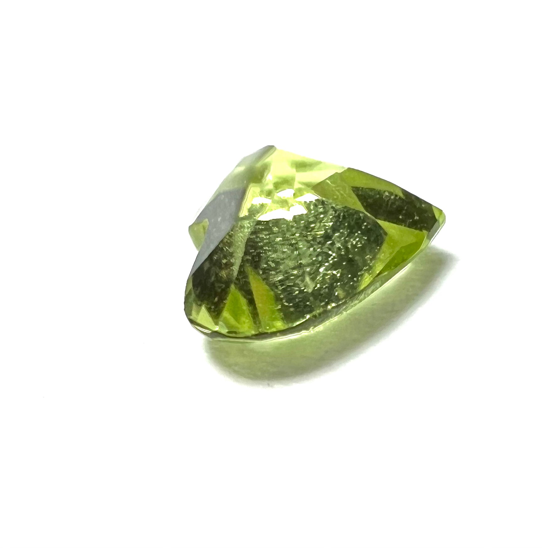 .38CT Loose Natural Heart Cut Peridot 4.8x2.8mm Earth mined Gemstone