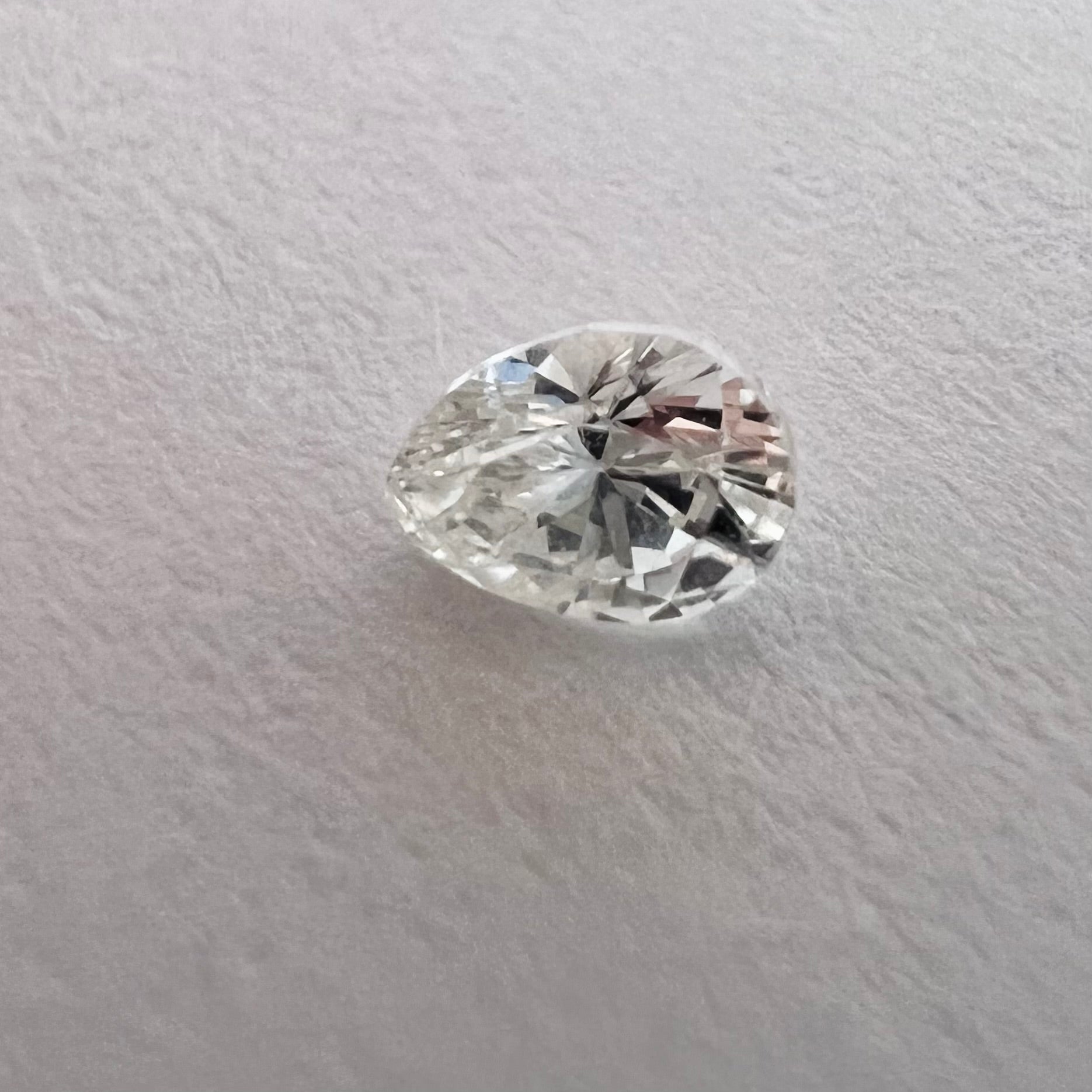.12CT Pear Diamond H VS2 3.55x2.69x1.75mm Natural Earth mined