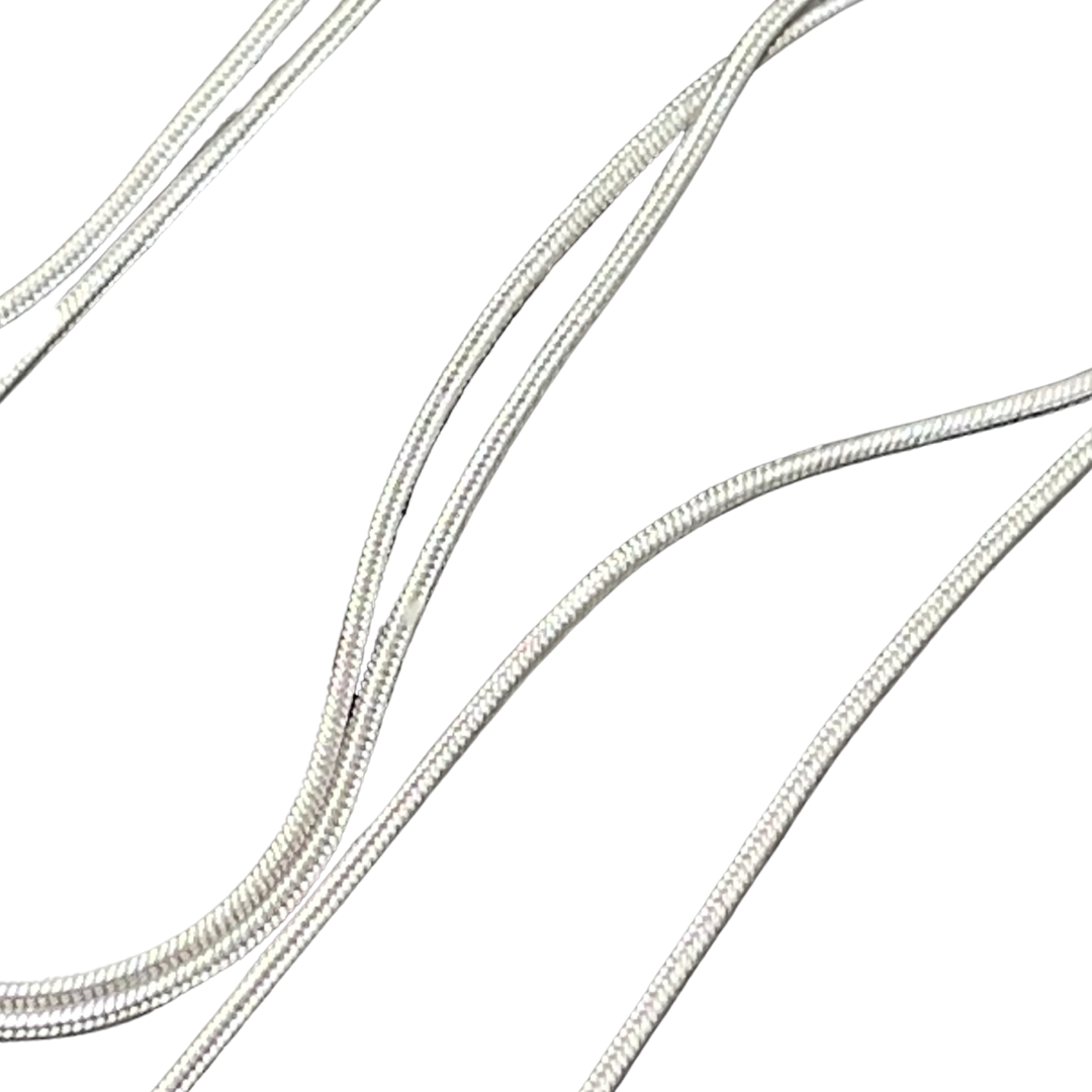20” 1mm 14K White Gold Snake Chain Necklace