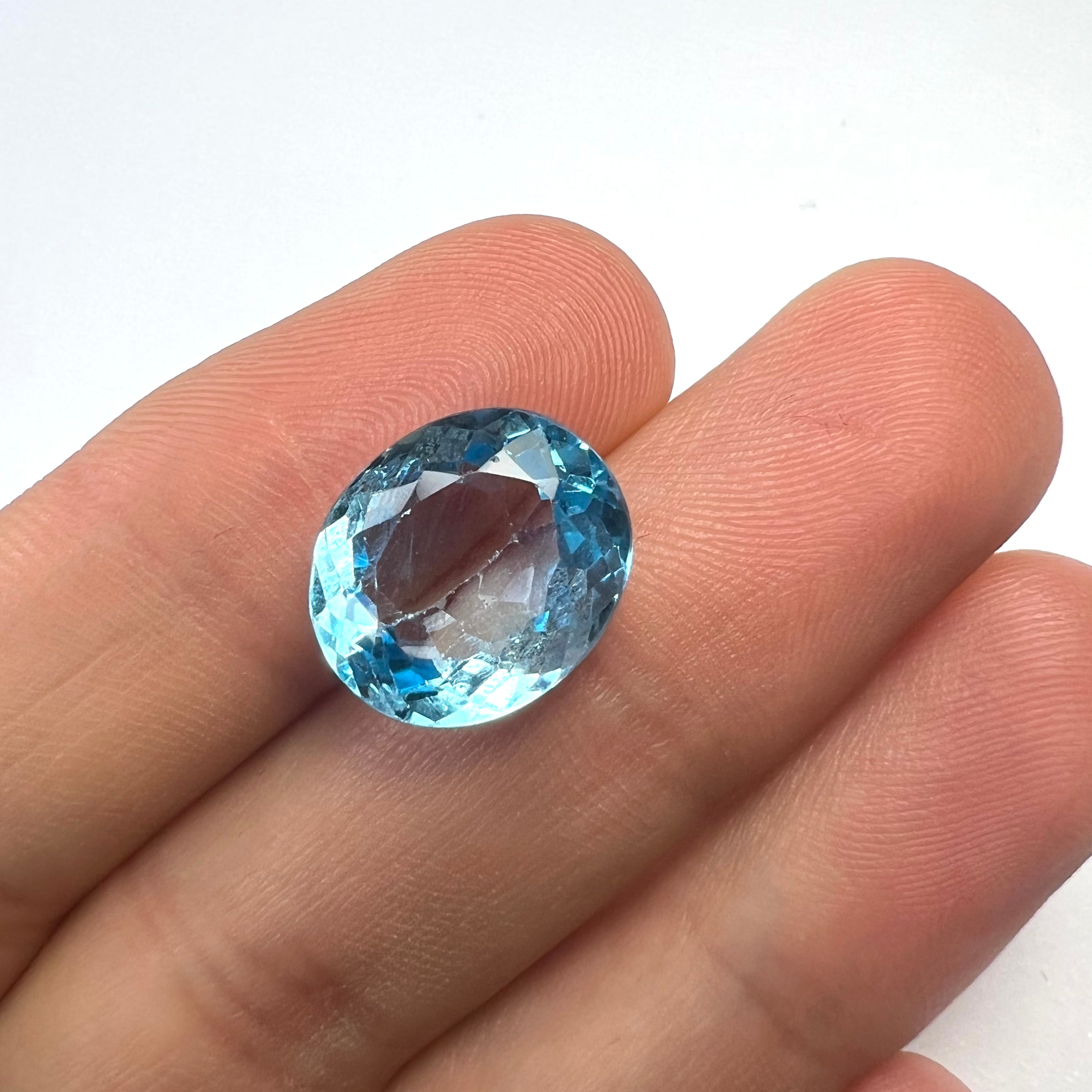 10.69CTW Loose Natural Oval Cut Topaz 14.3x12.1x7.2mm Earth mined Gemstone