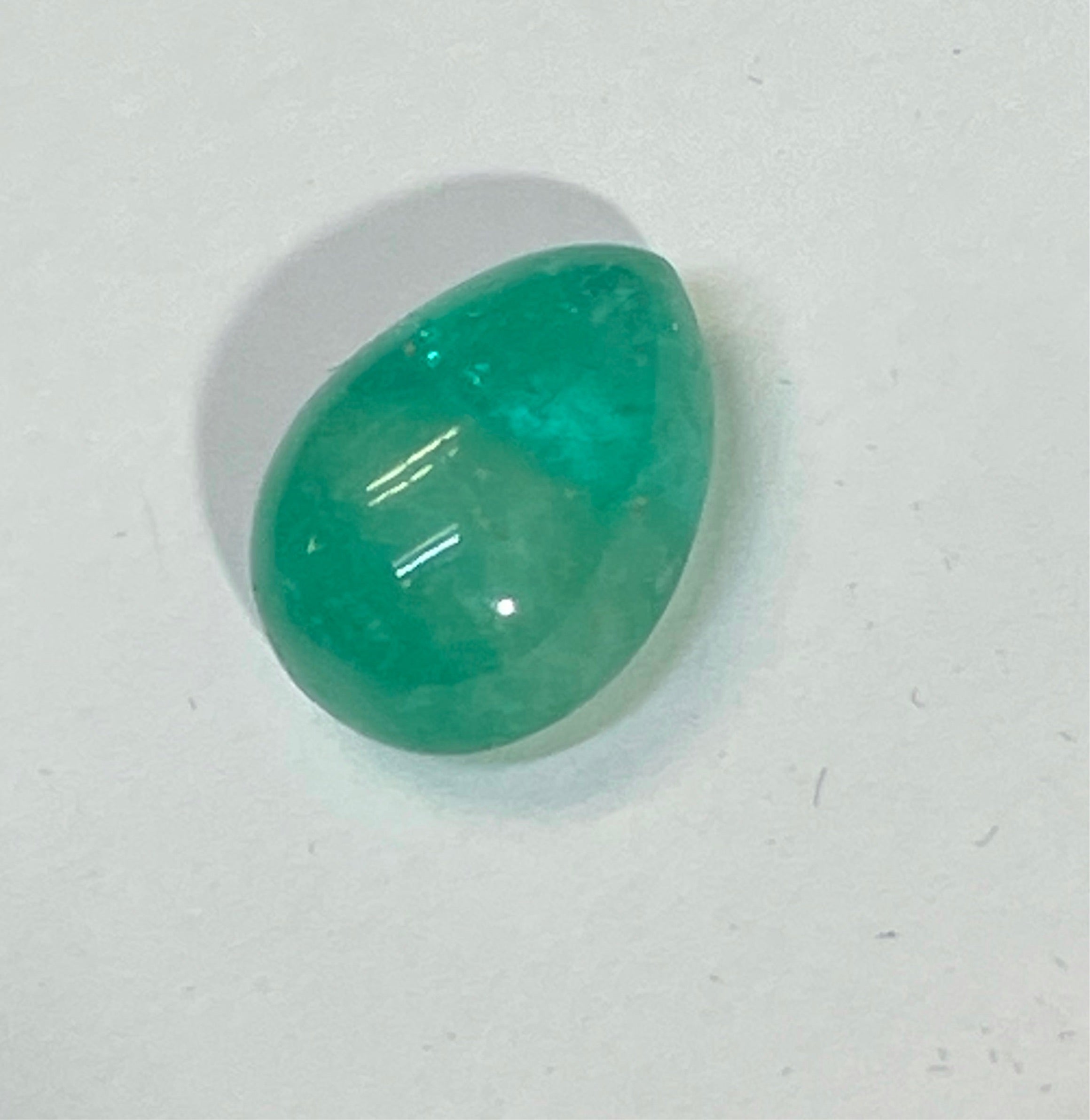 8.04CT Natural Emerald Loose Pear Cabochon 14x11