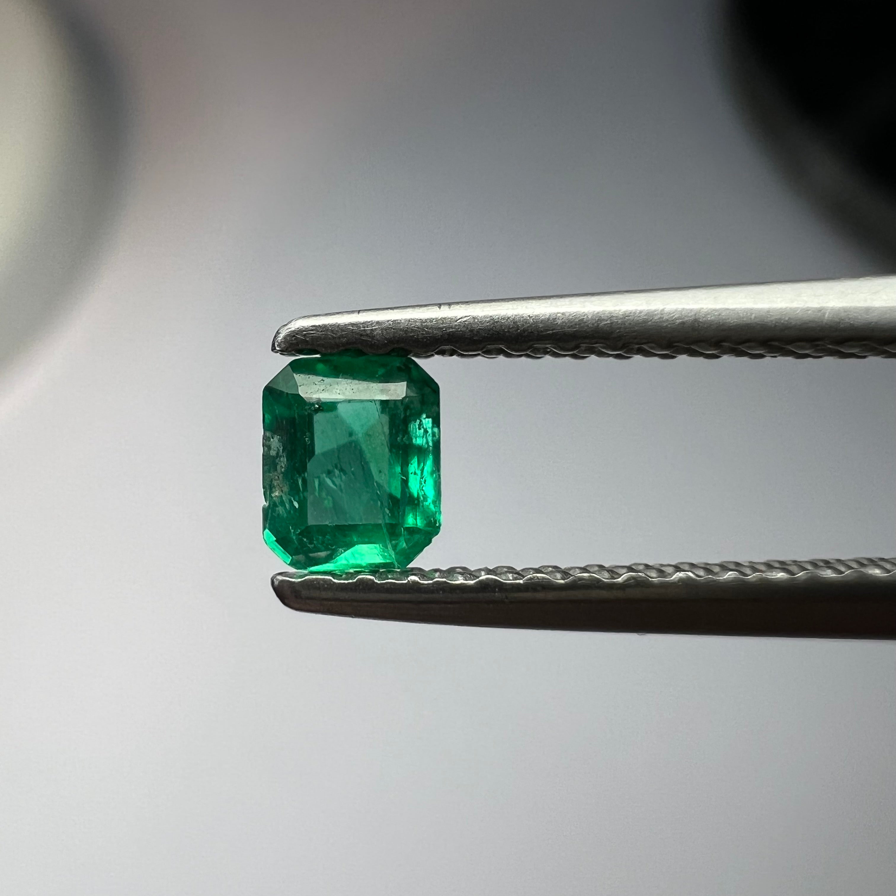 .22CT Loose Colombian Emerald, Emerald Cut 3.94x3.27x2.45mm Earth mined Gemstone
