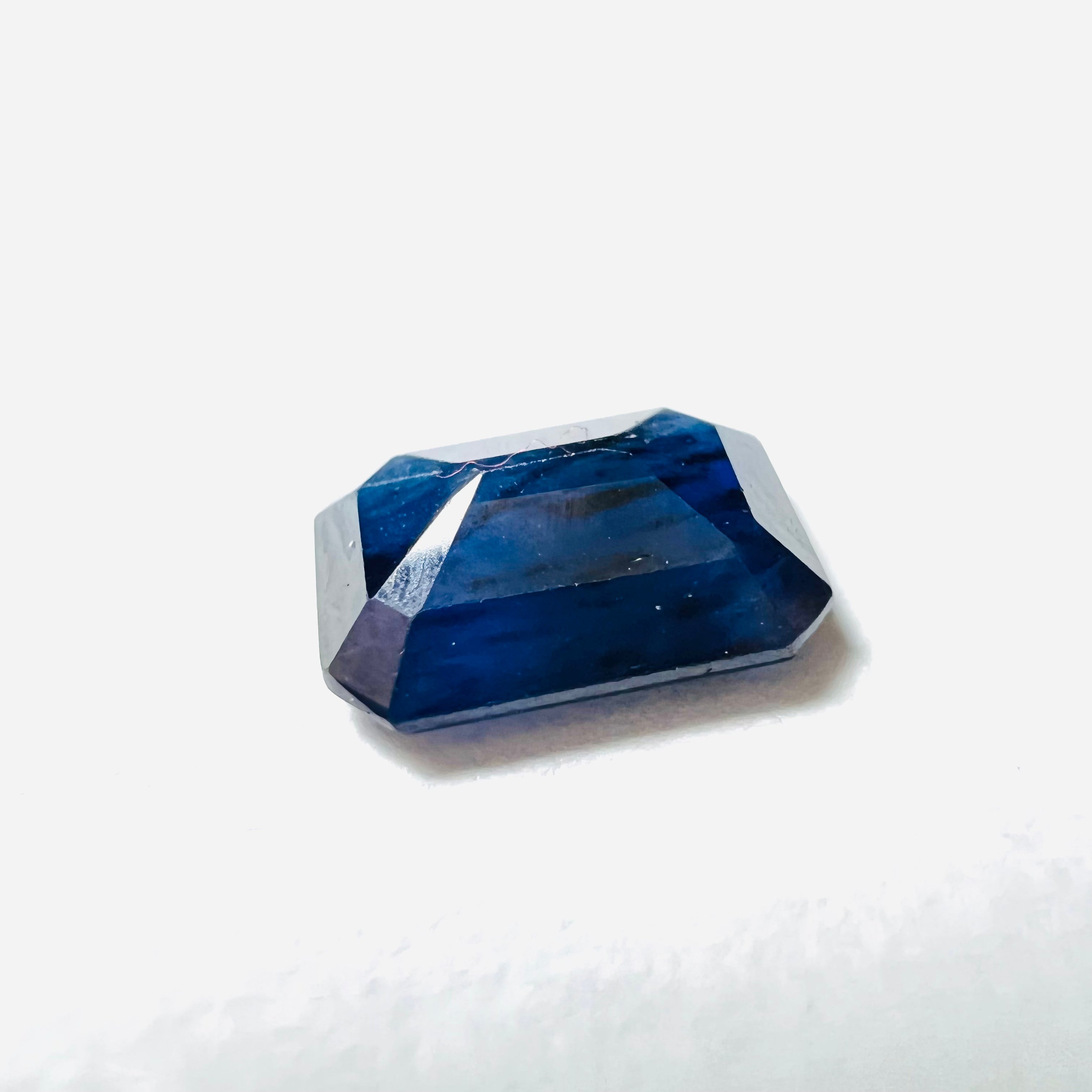 1CTW Loose Blue Emerald Cut Sapphire 7x5x2.5mm Earth mined Gemstone