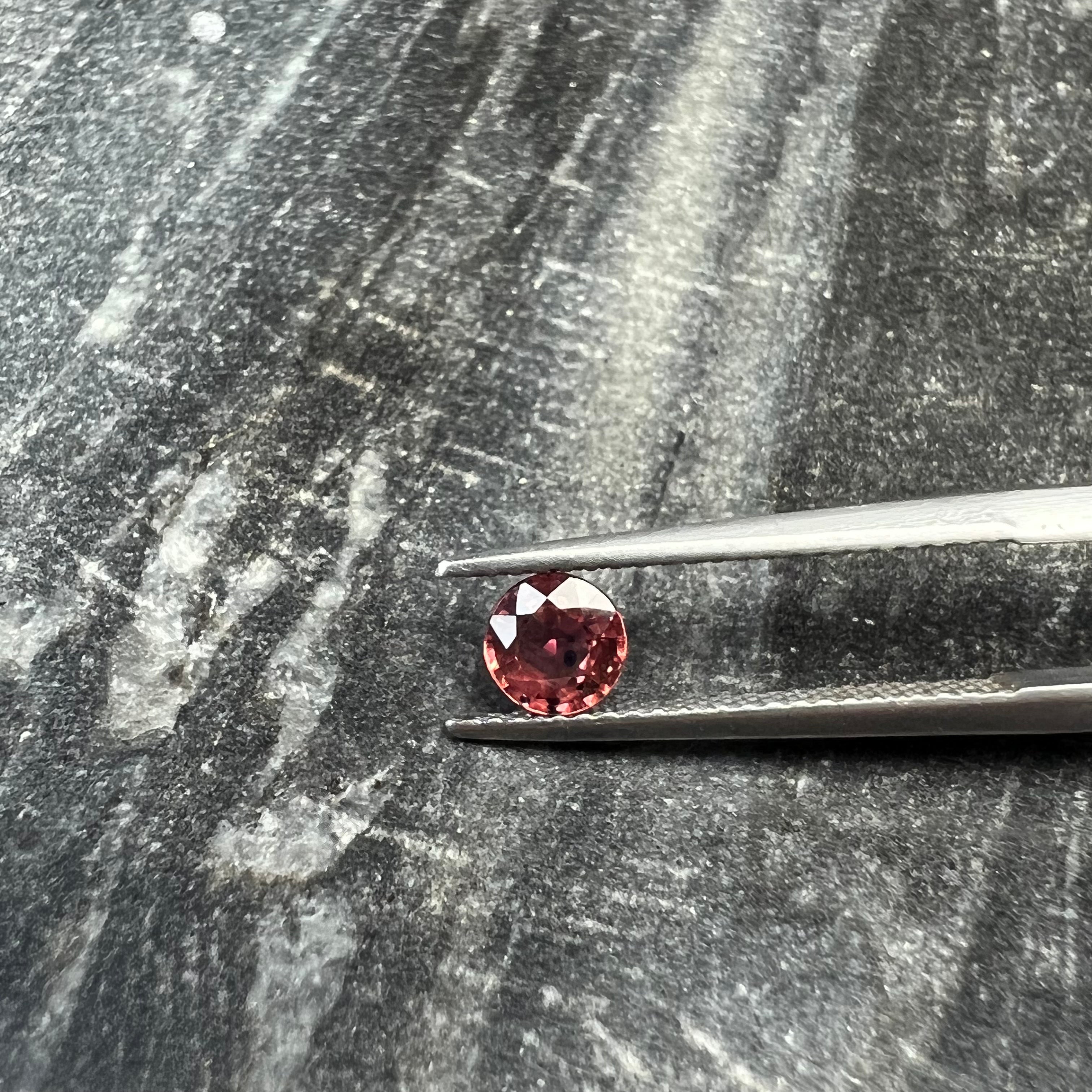 .60CT Loose Round Red Sapphire 4.84x3.03mm Earth mined Gemstone