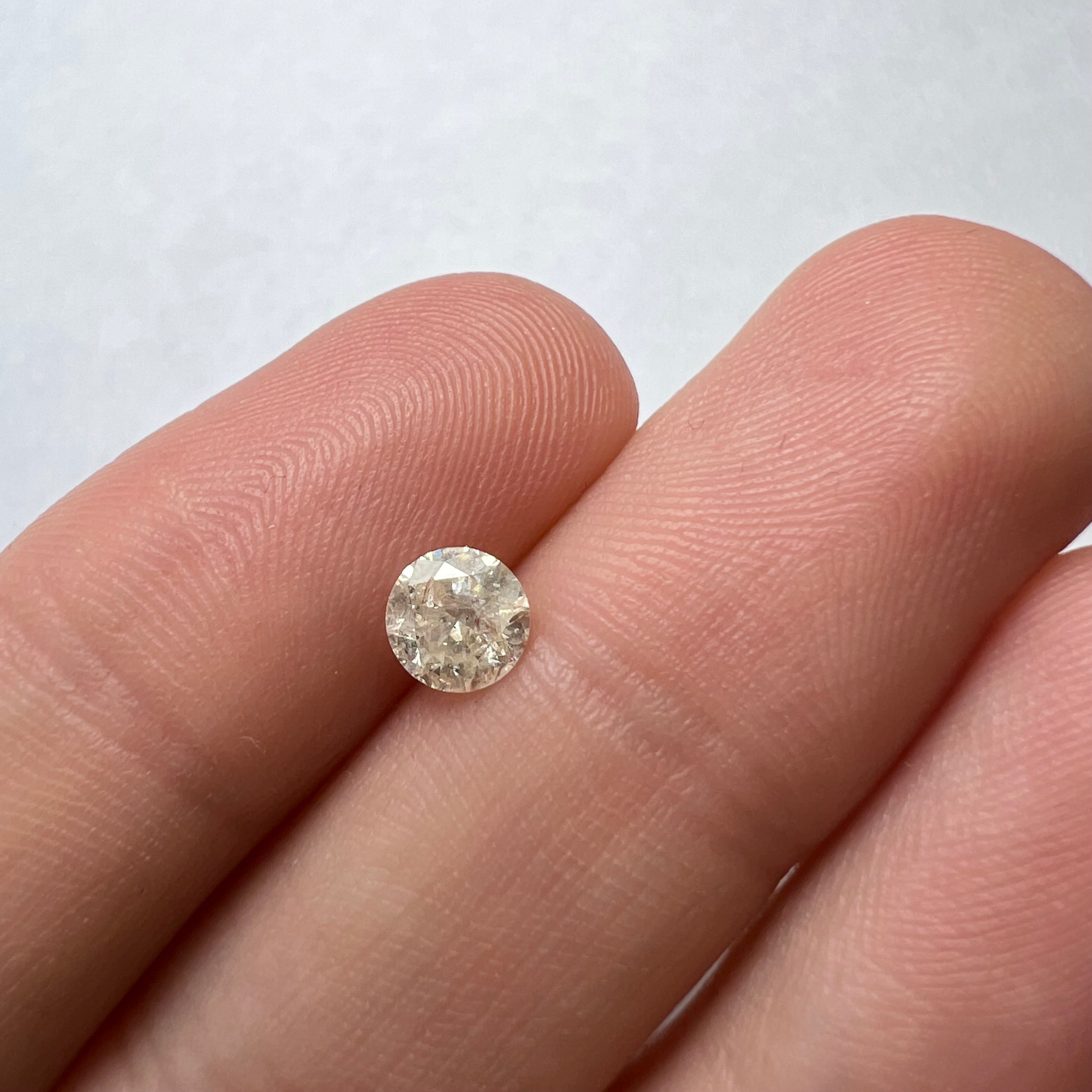.66CT Brilliant Round Diamond N J1 5.35x3.41mm Natural Earth mined