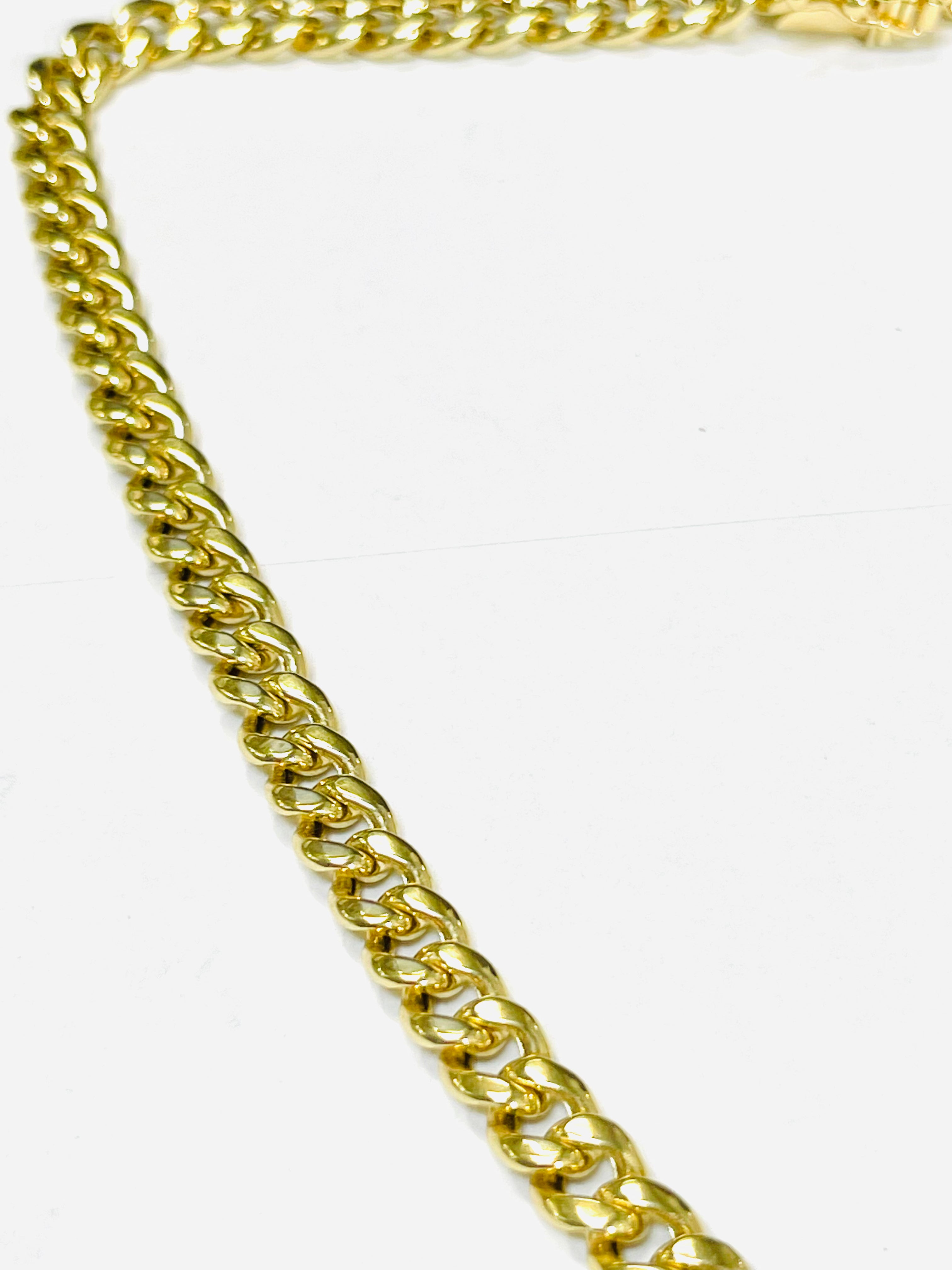 16” 6mm 14K Yellow Gold Cuban Link Chain Necklace