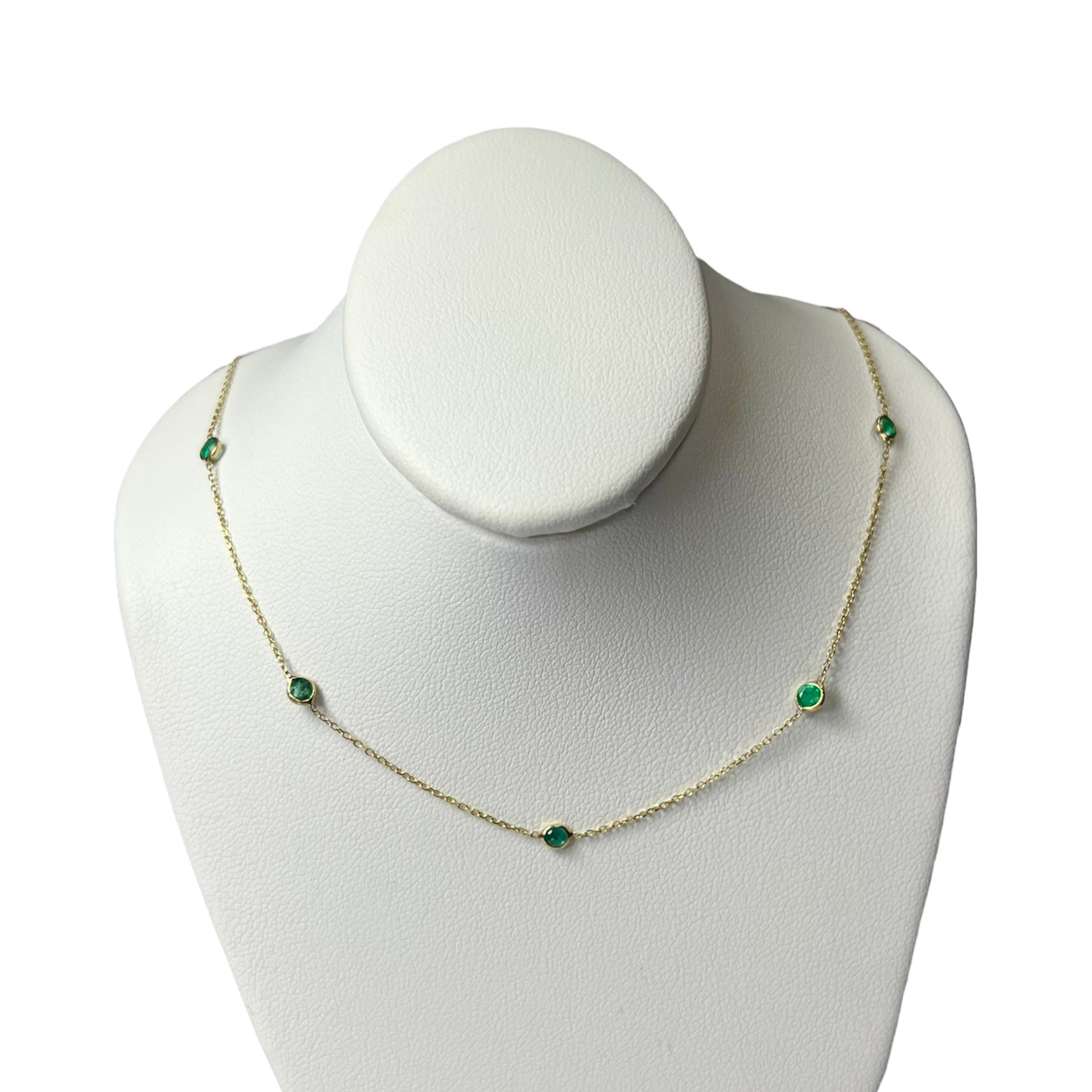 Emeralds By The Yard 14K Yellow Gold Necklace