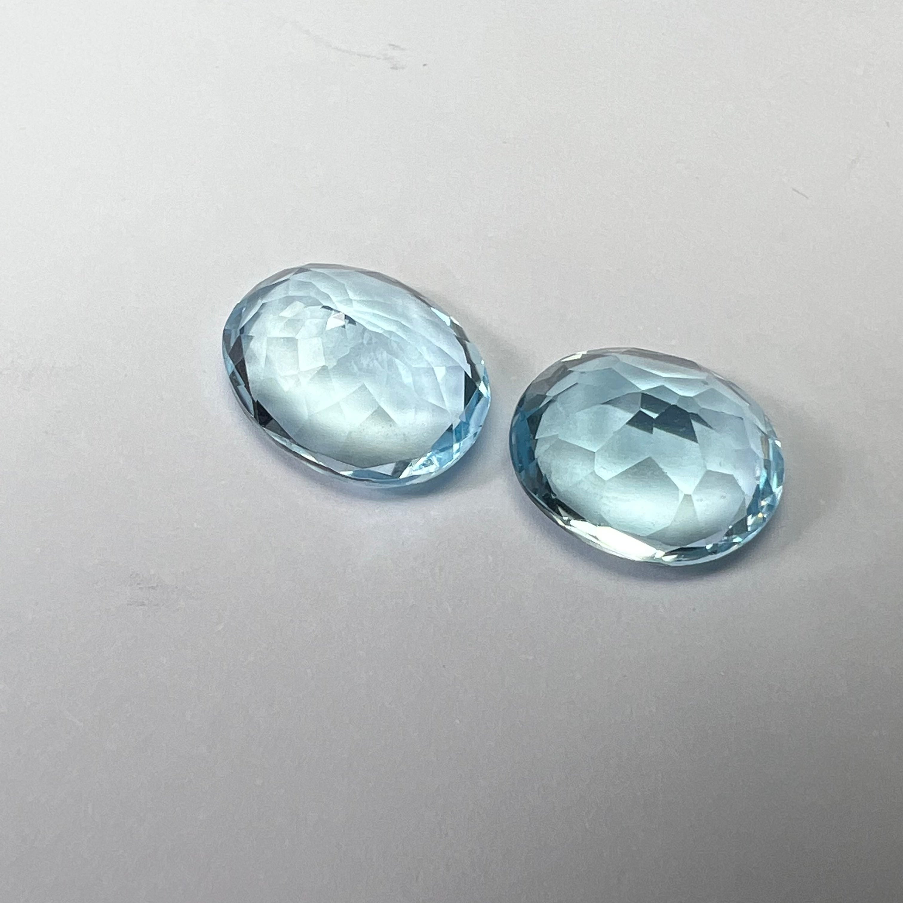 9.97CTW Pair of Loose Natural Oval Cut Topaz 10.95x9.15x6.3mm Earth mined Gemstone