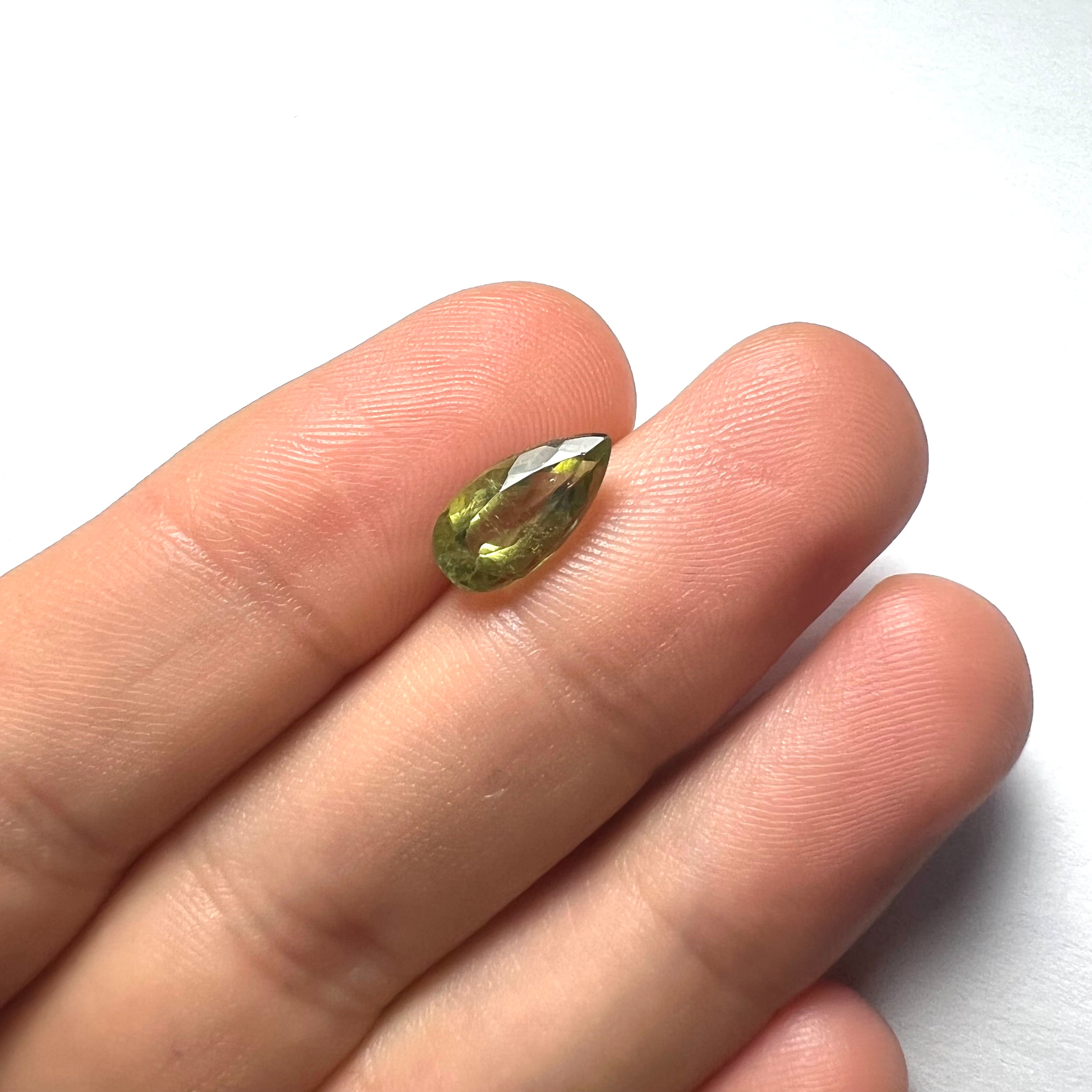 1.99CTW Natural Pear Cut Tourmaline 11x6x4mm Earth mined Gemstone