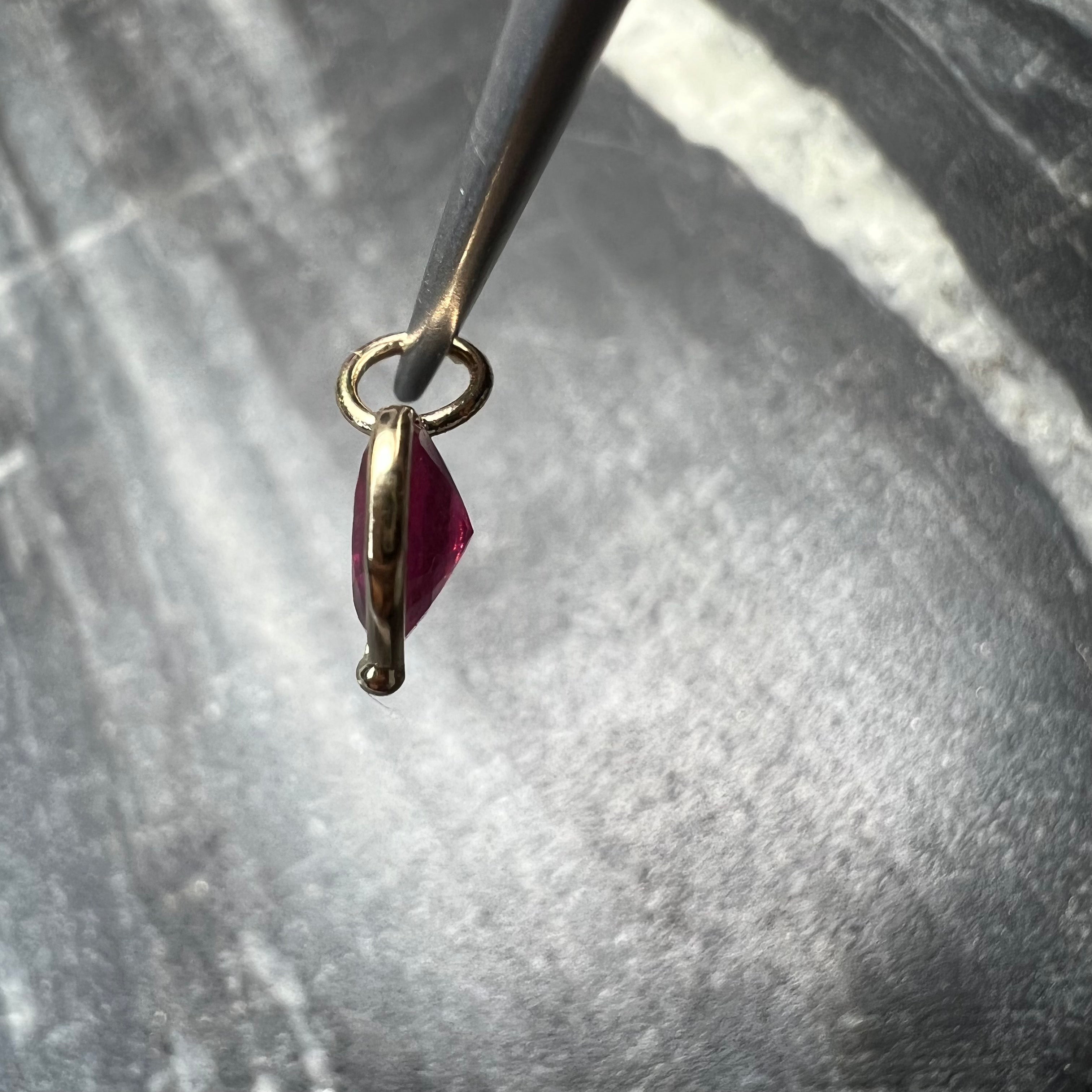 1.03CT Natural Ruby Heart 14K Yellow Gold Pendant Charm 10x6mm