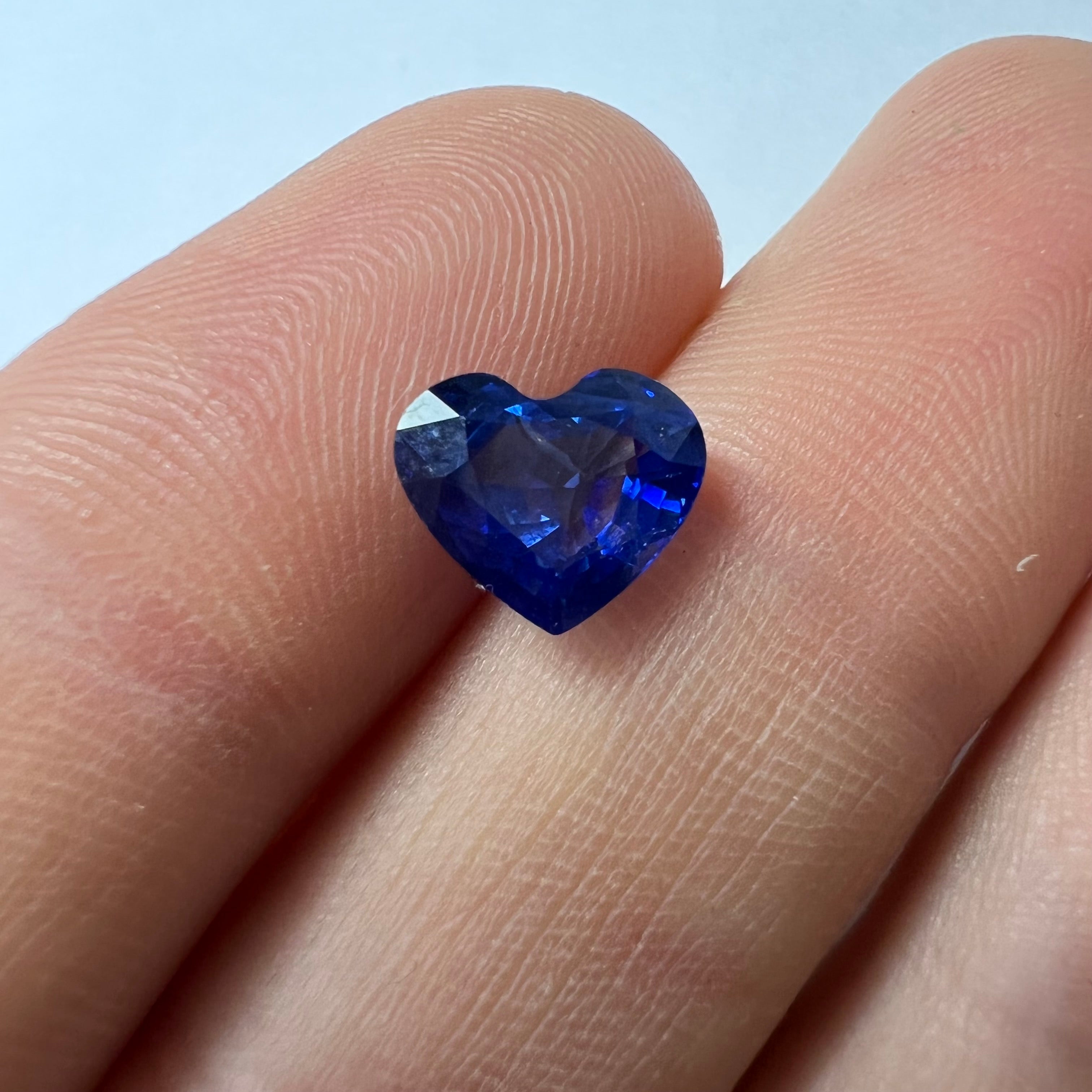 2.15CT Loose Natural Sapphire Brilliant Cut Heart Shape 7.56x8.94x4.25mm