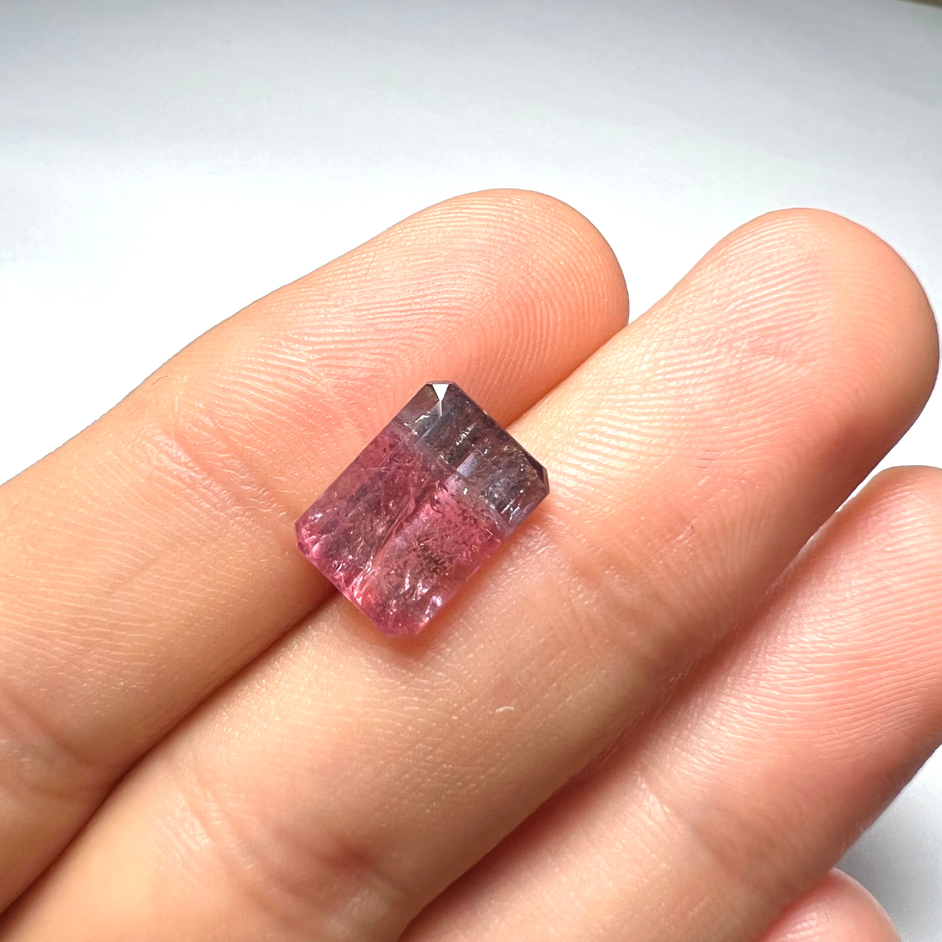 4.66CT Natural Bicolor Tourmaline 11x8x4mm Earth mined Gemstone