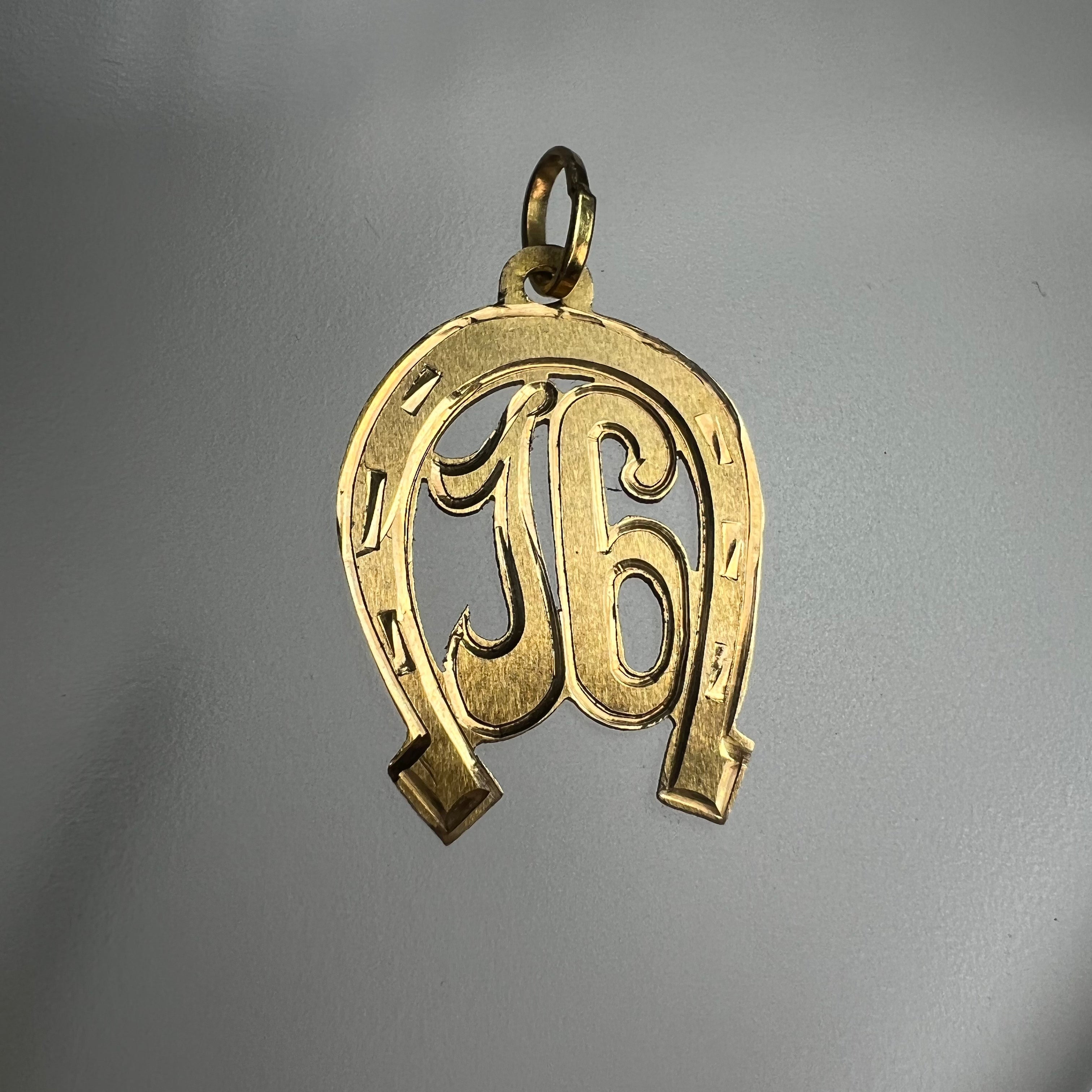 Number 16 Pendant 14K Yellow Gold