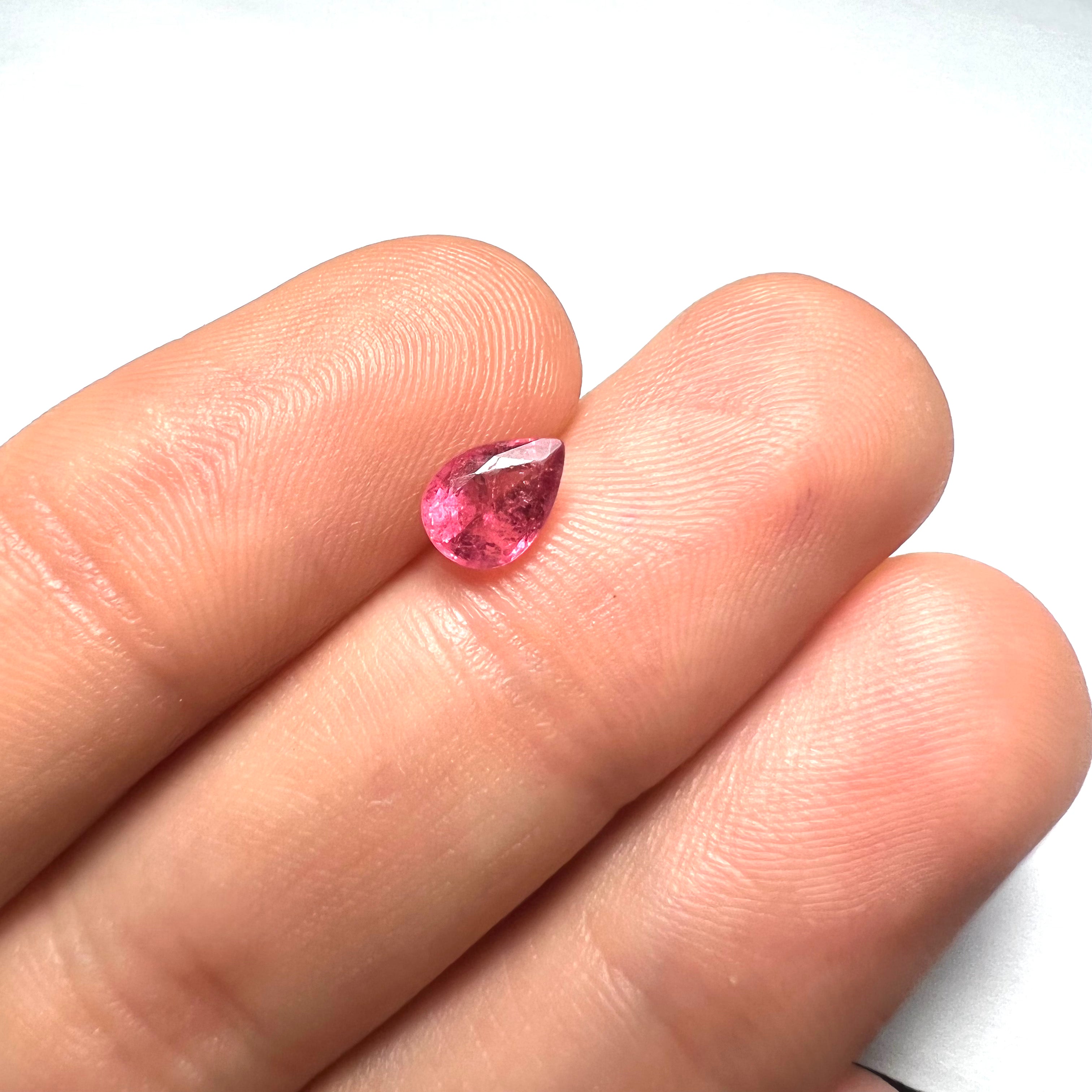 .75CT Natural Pear Cut Tourmaline 7x5x3mm Earth mined Gemstone