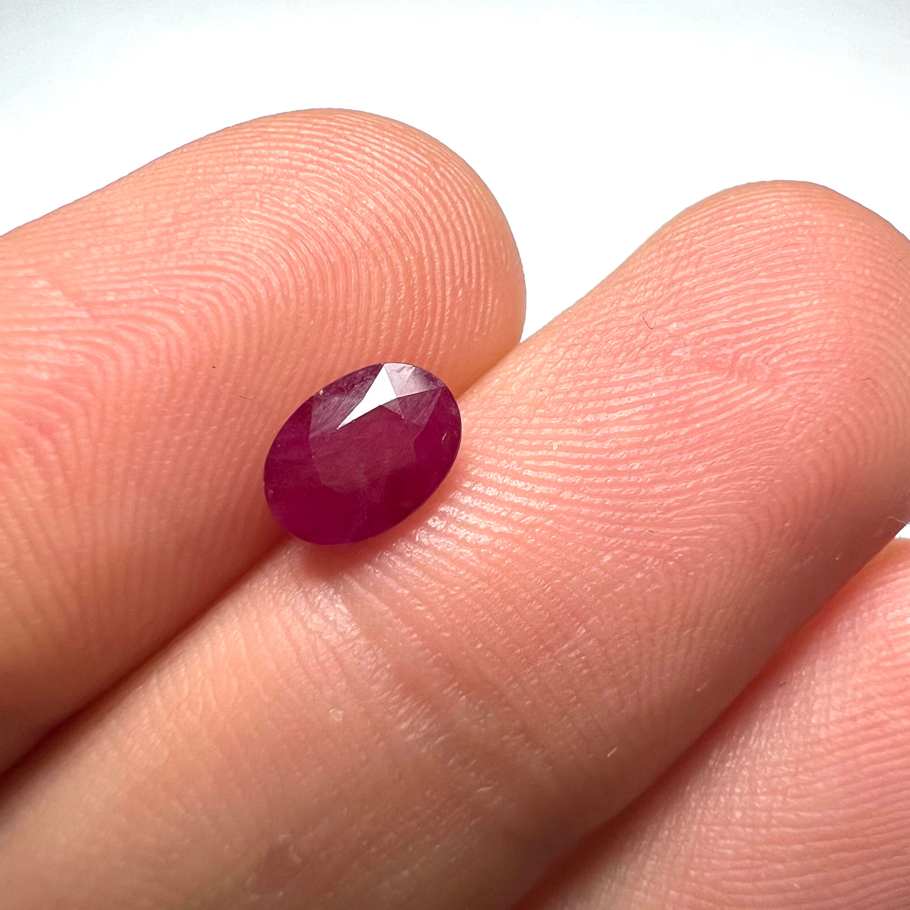 1.12CTW Loose Natural Oval Ruby 7x5x3mm Earth mined Gemstone