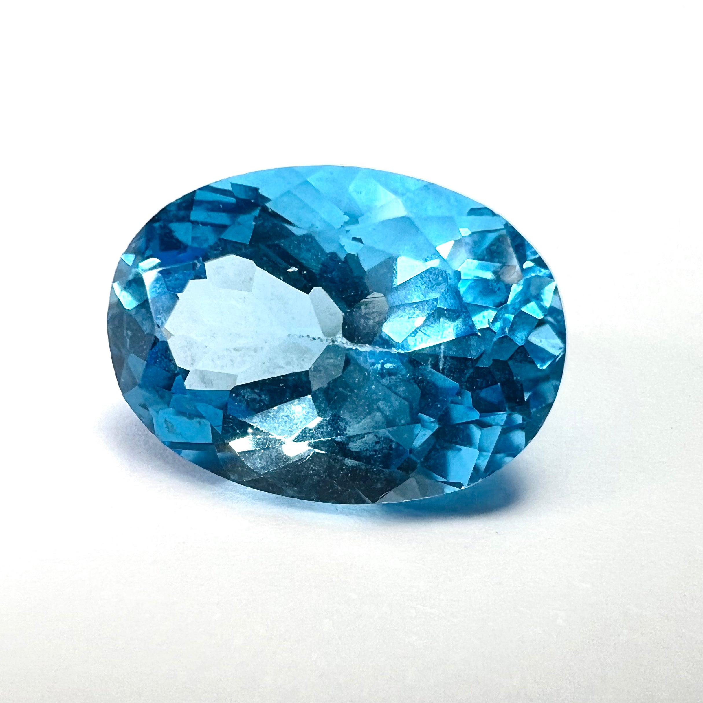 7.71CTW Loose Natural Oval Cut Topaz 14x10x7.4mm Earth mined Gemstone