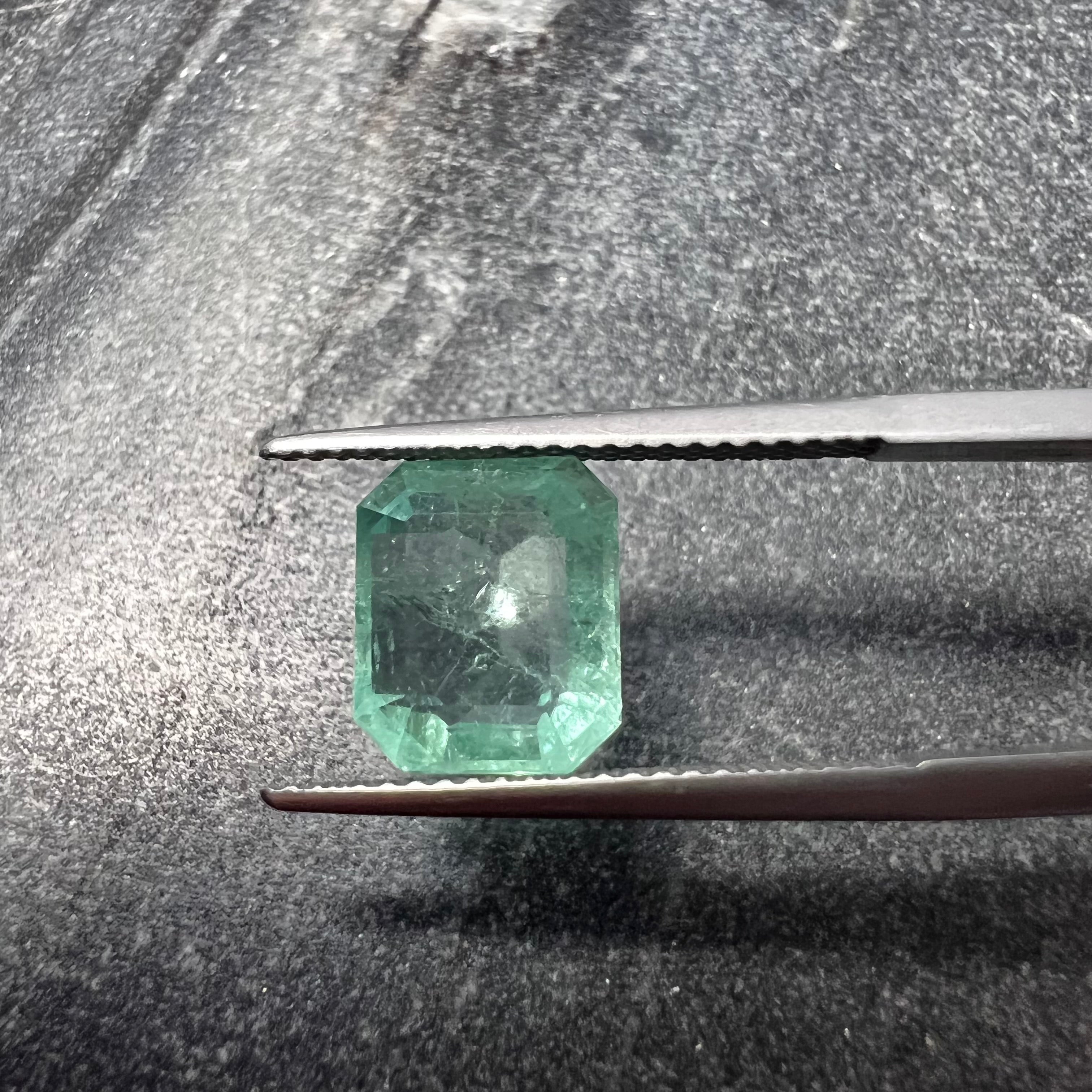 2.94CT Natural Colombian Emerald Rectangle Cut 9.86x8.21x4.69mm