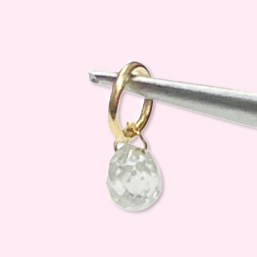 .25CT Natural Briolette Diamond Charm Pendant