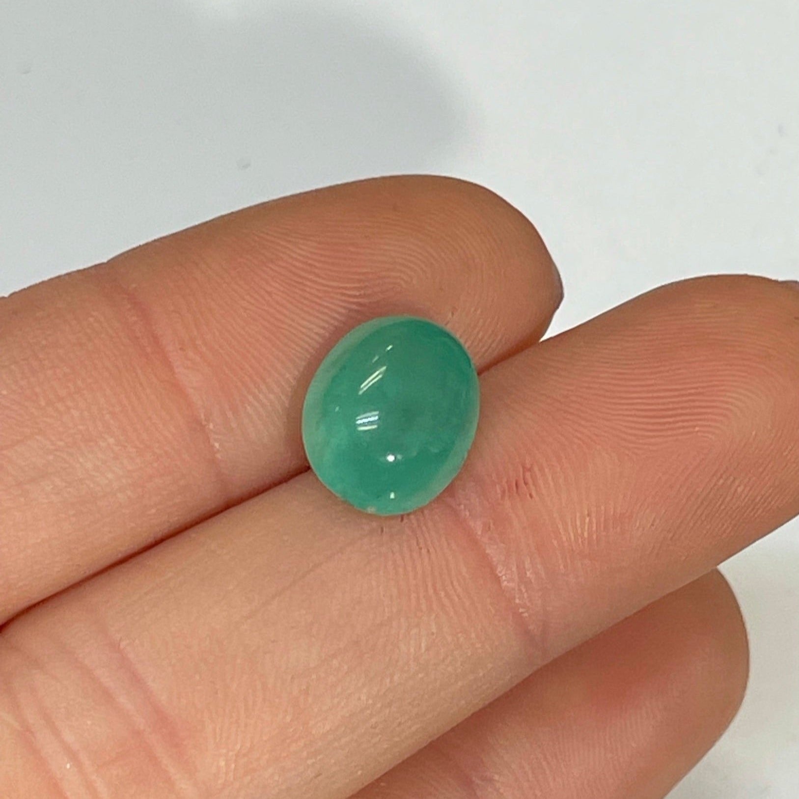 3.32CT Natural Emerald Loose Oval Cabochon 11x9mm