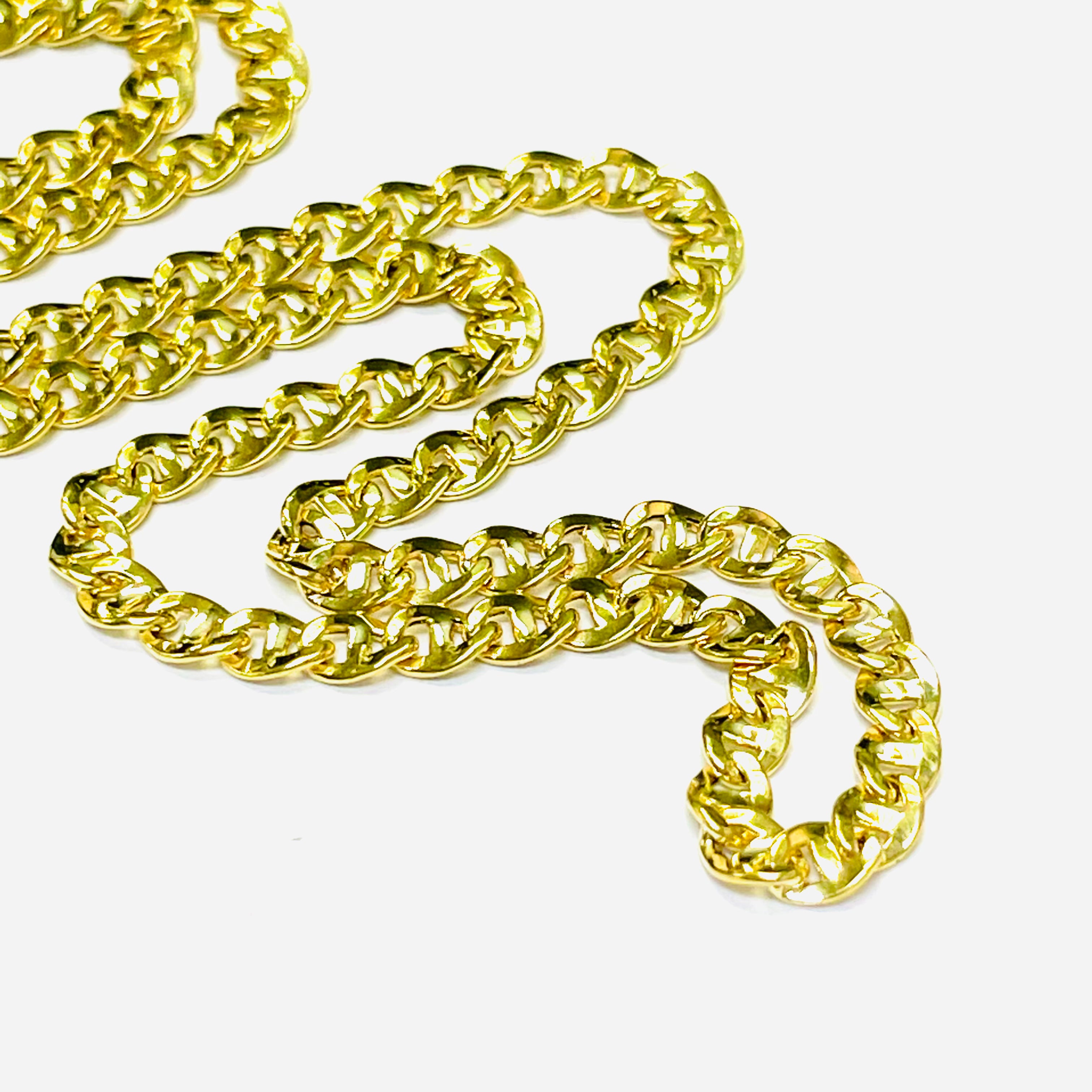 3.5mm 10K Yellow Gold Mariner Link Chain 16” 18” 20” 22”