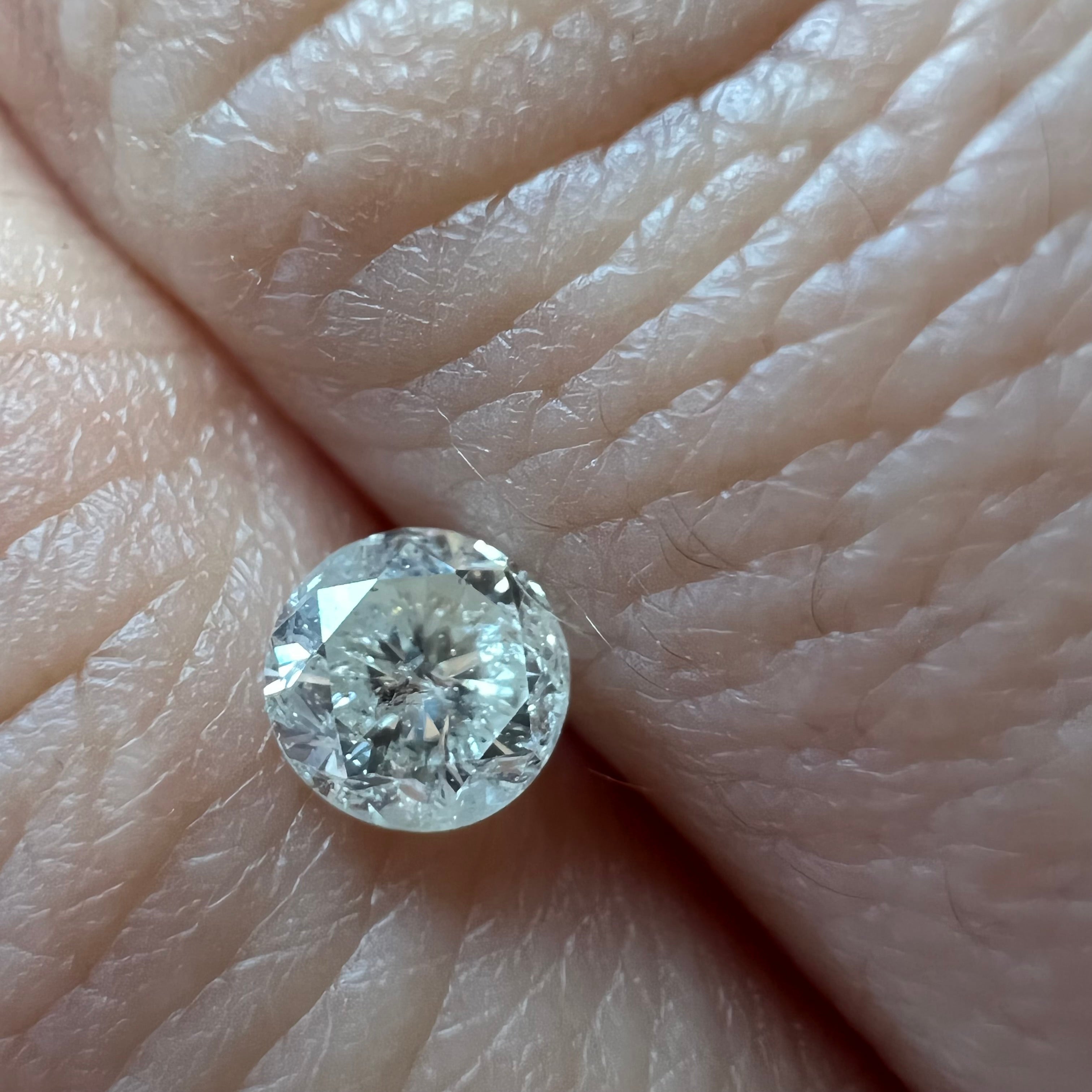 .52CT Brilliant Round Diamond I I1 4.78x3.21mm Natural Earth mined