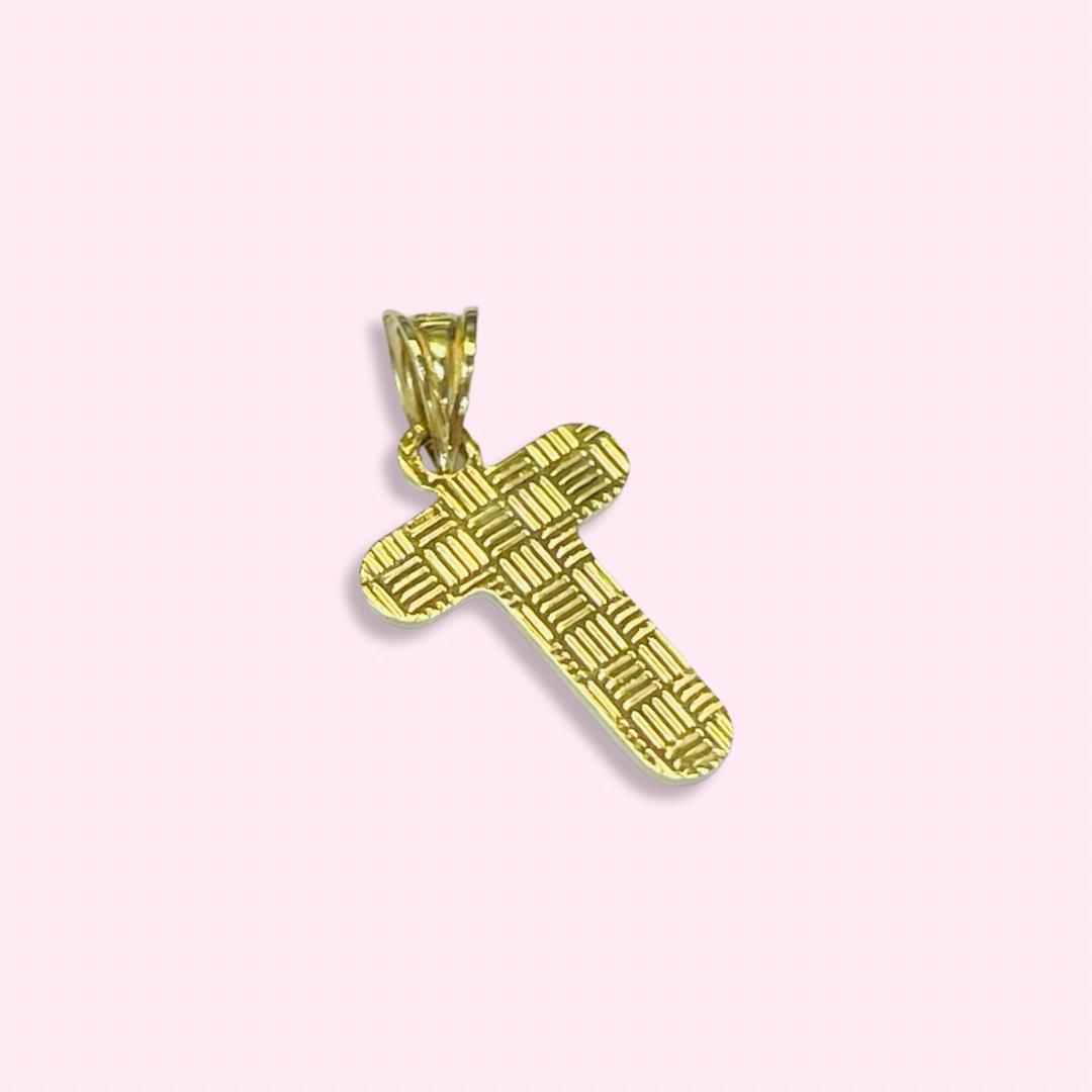 Initial T Puffy  Balloon Letter 10K Yellow Gold Pendant