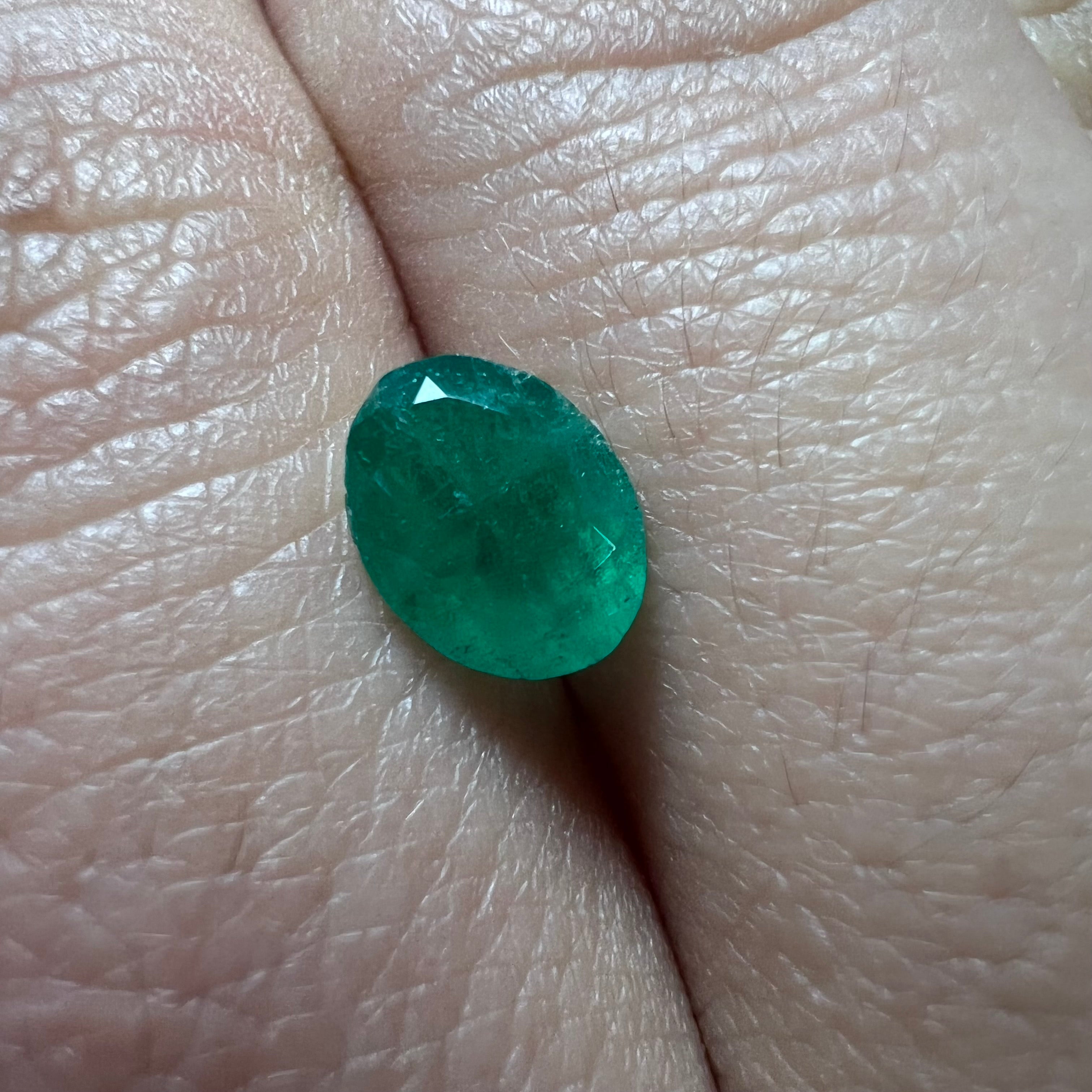 .90CT Loose Natural Colombian Emerald Oval Cut 7.40x5.62x3.89mm