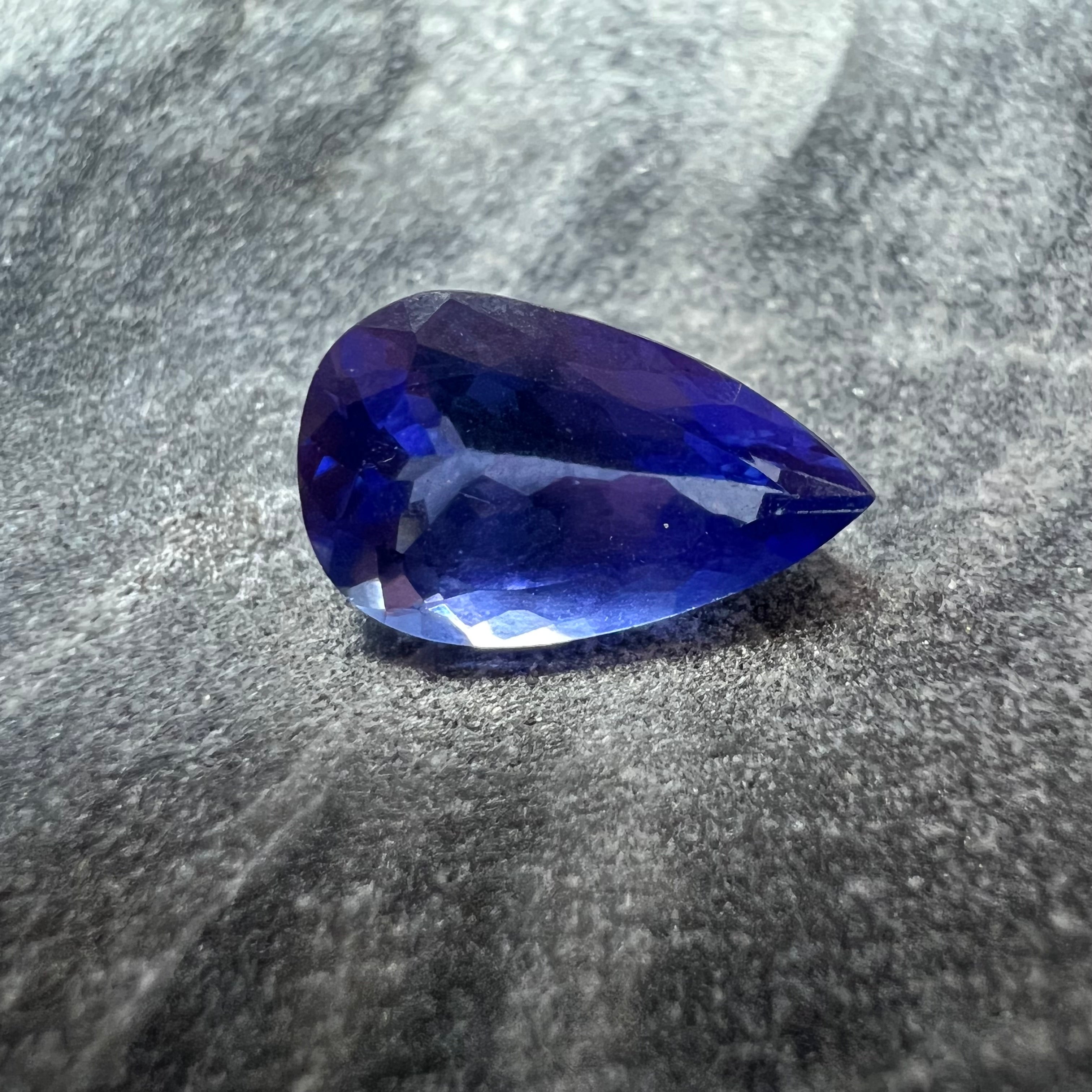 3.5CTW Loose Natural Pear Cut Tanzanite 12.74x7.86mm Earth mined Gemstone