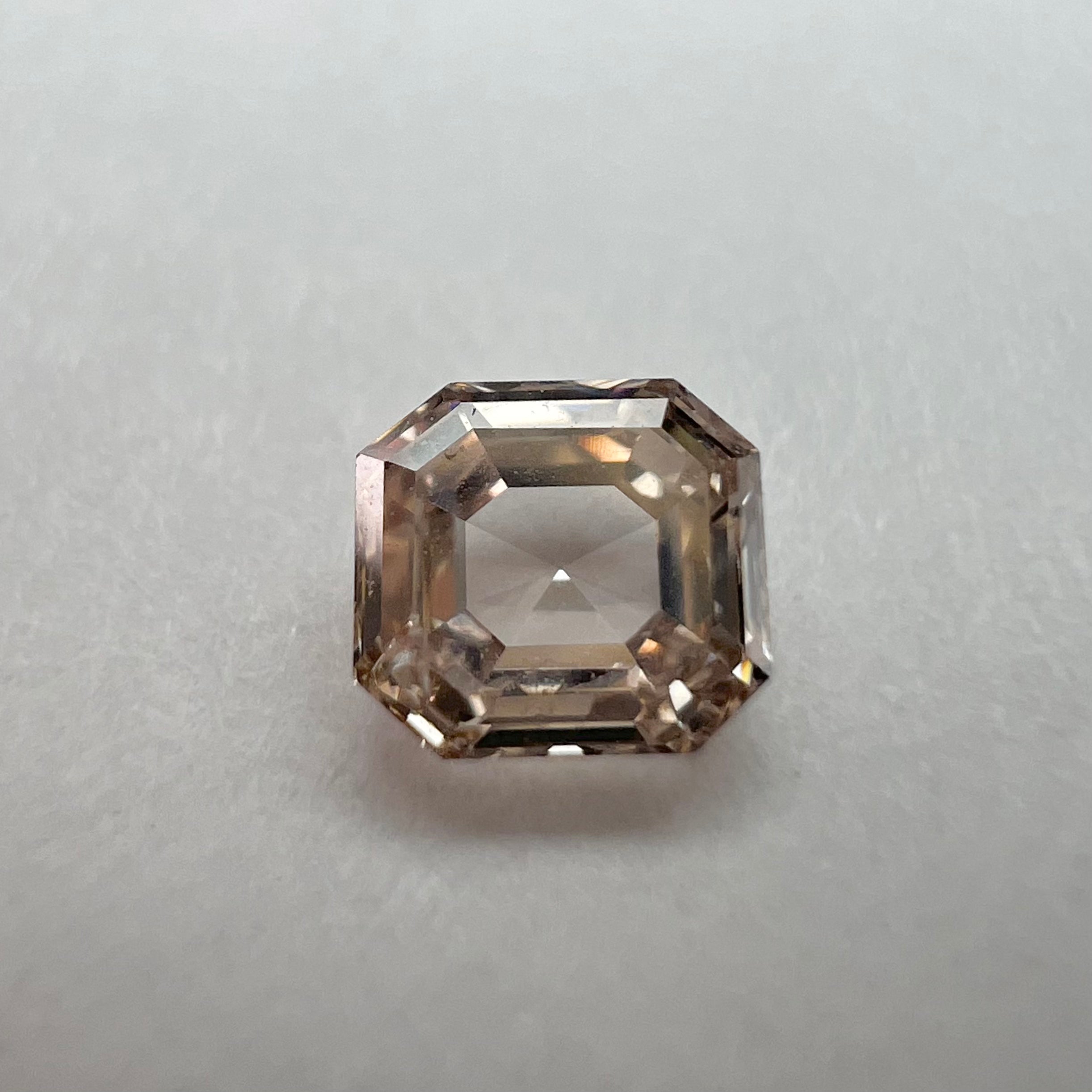 .42CT Cut Cornered Rectangular Step Cut Diamond Light Pink I1 4.62x4.22x2.17mm Natural Earth mined