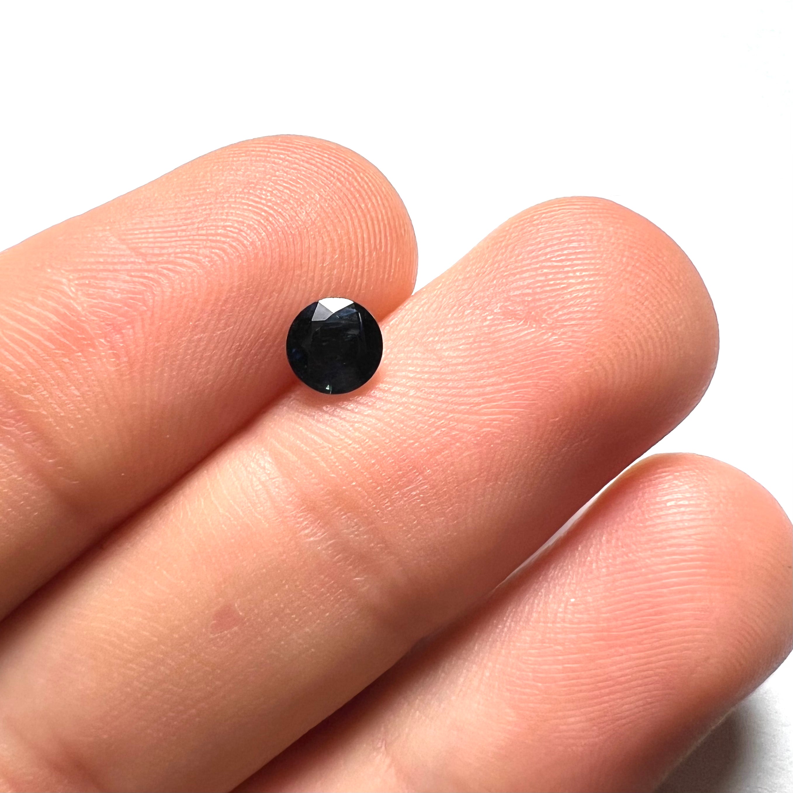 .78CT Loose Round Blue Sapphire 5.x4mm Earth mined Gemstone