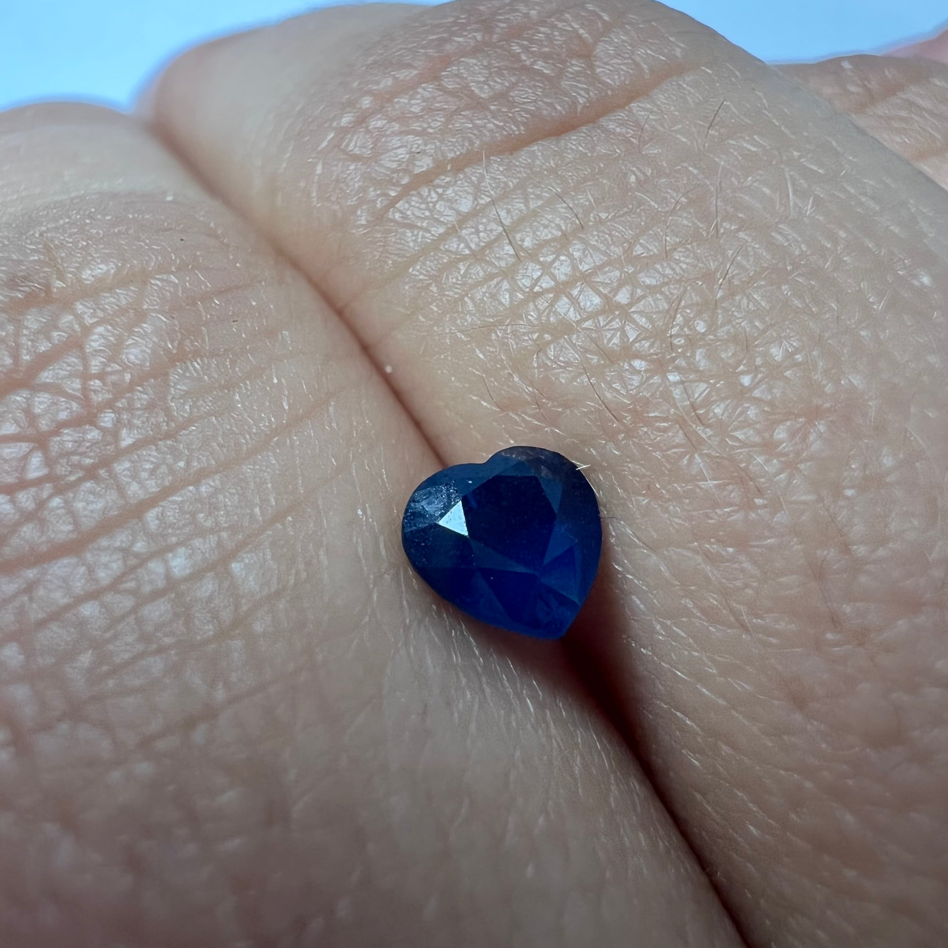 .71CT Loose Natural Heart Sapphire 5.00x5.09x3.20mm Earth mined Gemstone