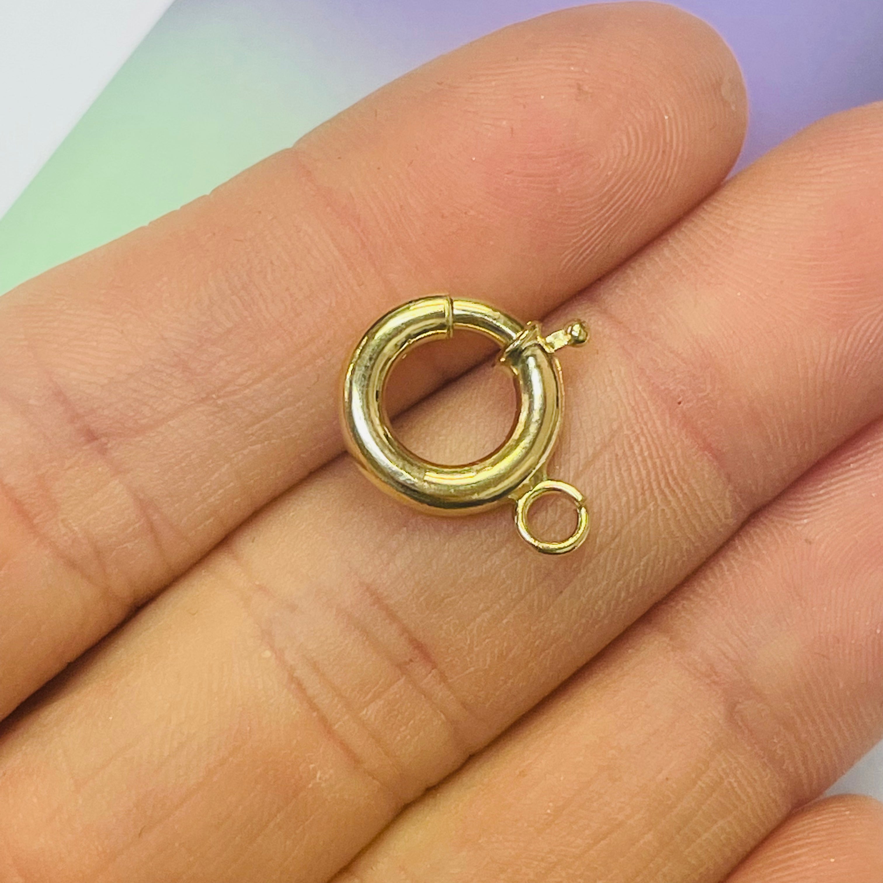 11mm 14K Yellow 2.5mm Spring Ring Clasp 2.5mm