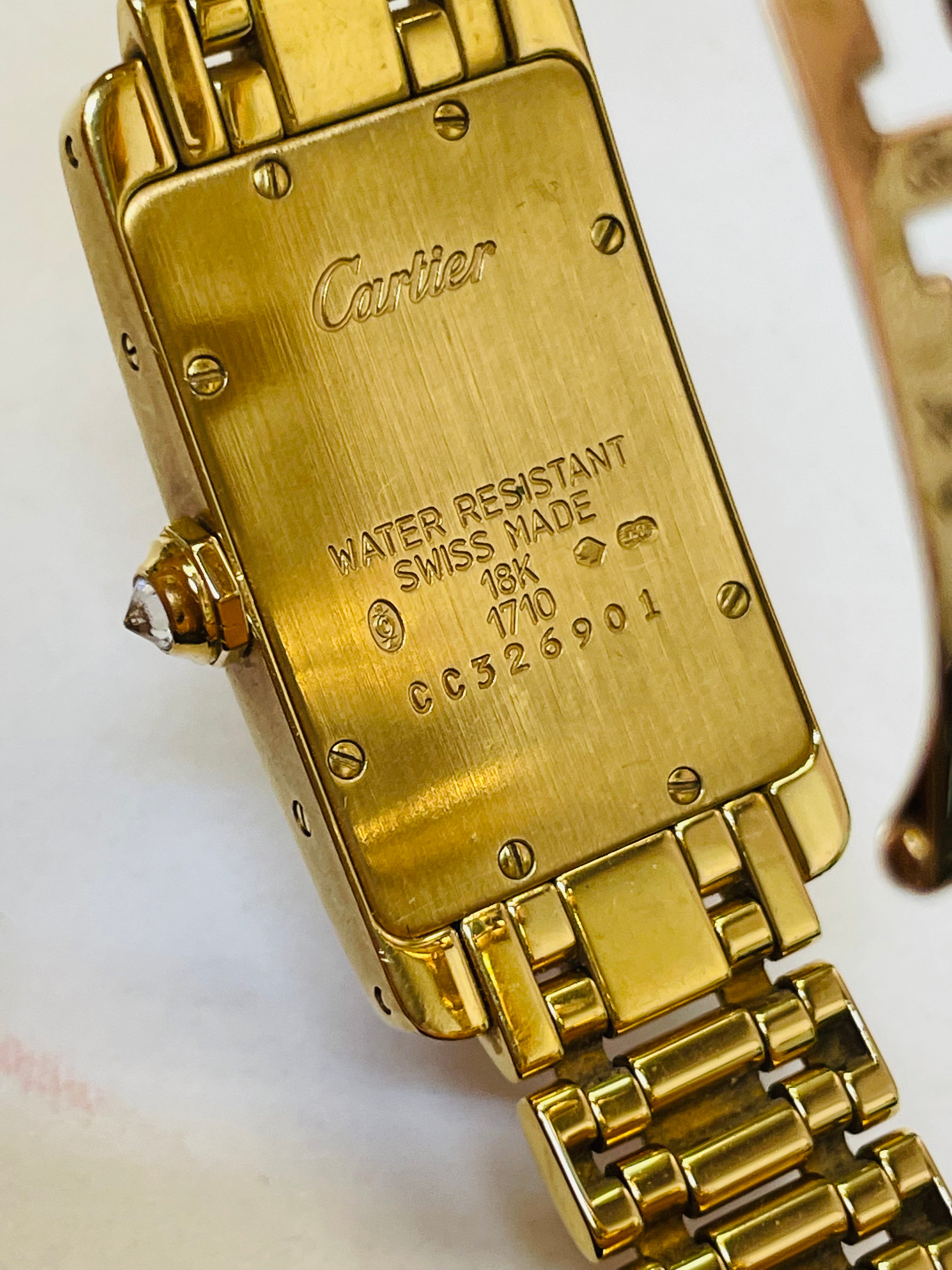 Cartier Tank Francais 18K Yellow Gold and Diamond Watch