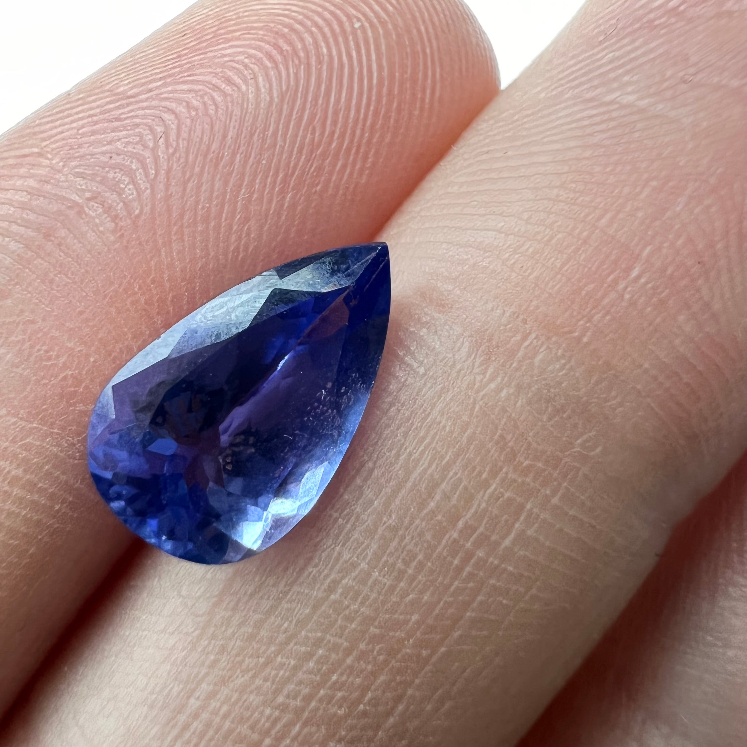 3.5CTW Loose Natural Pear Cut Tanzanite 12.74x7.86mm Earth mined Gemstone