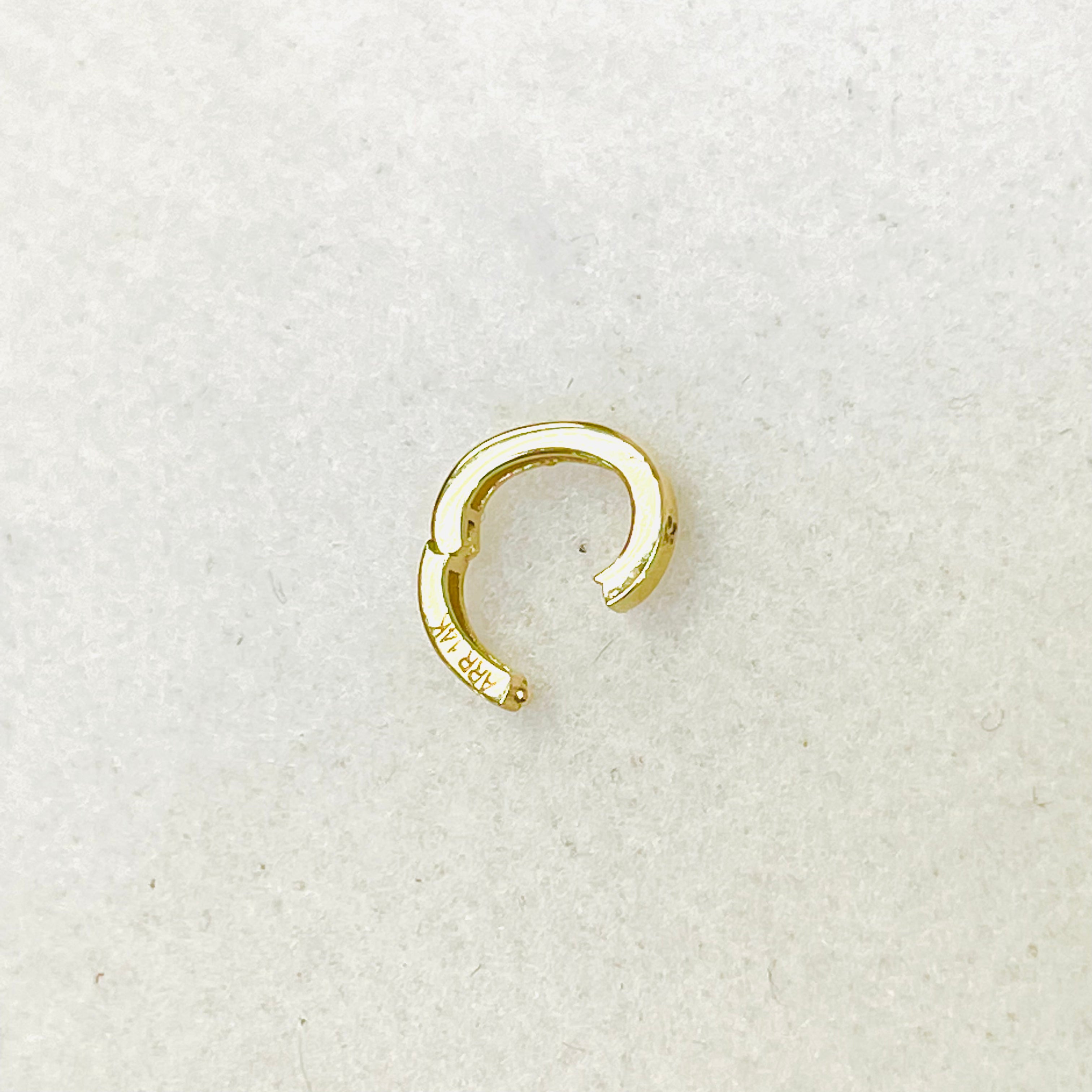 Solid 14K Gold Oval Carabiner Charm Connector 9x8mm