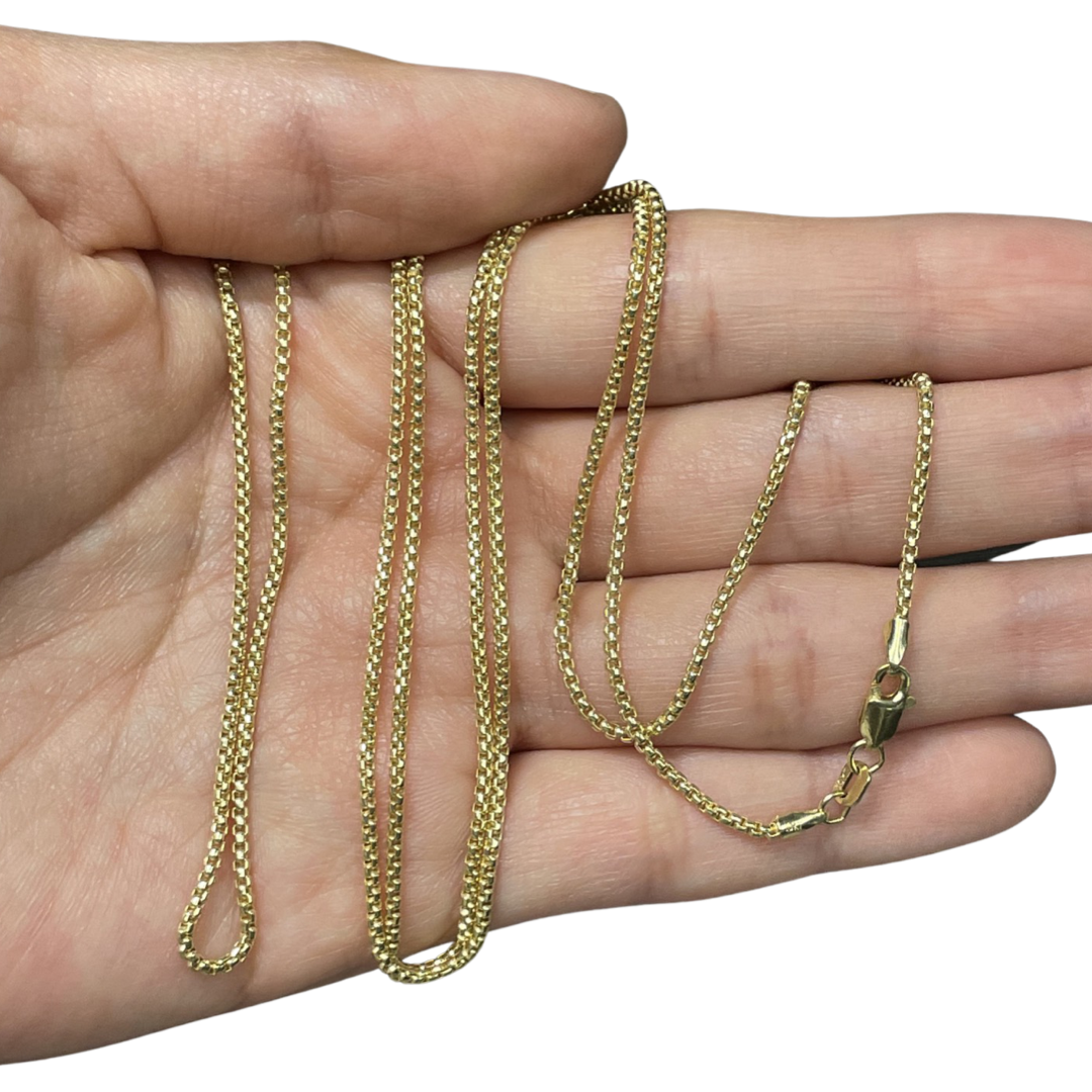 28" 10K Yellow Gold Barrel Chain