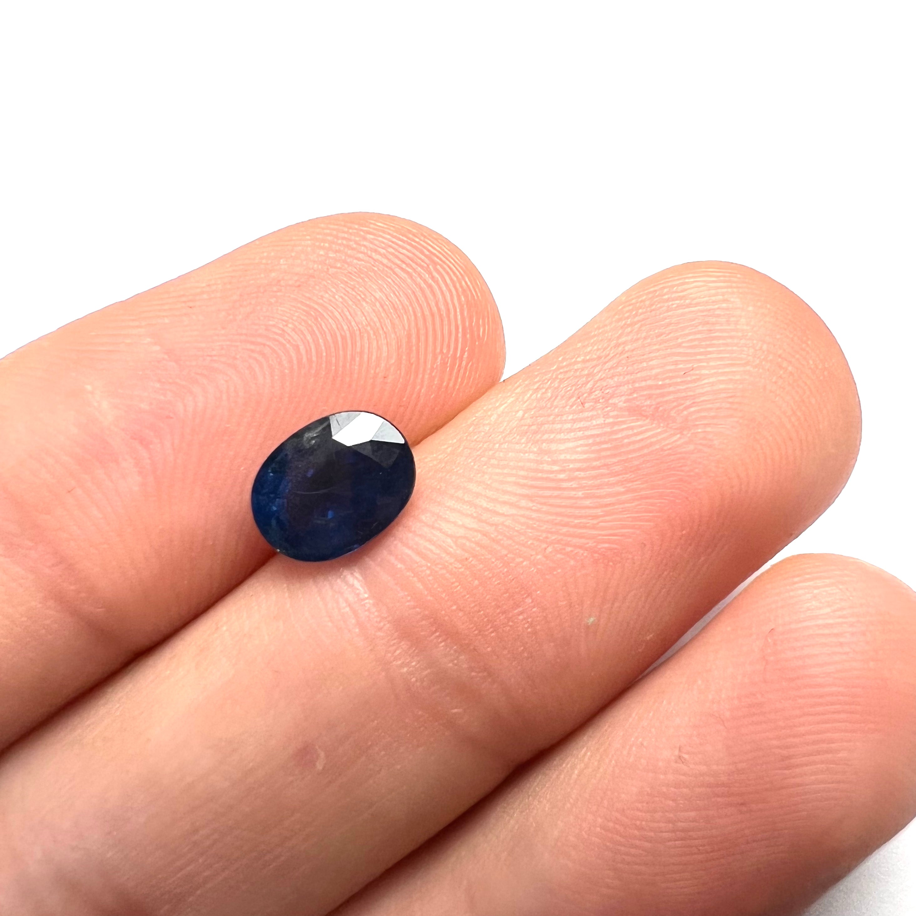 1.74CTW Loose Blue Sapphire  8x6x4mm Earth mined Gemstone