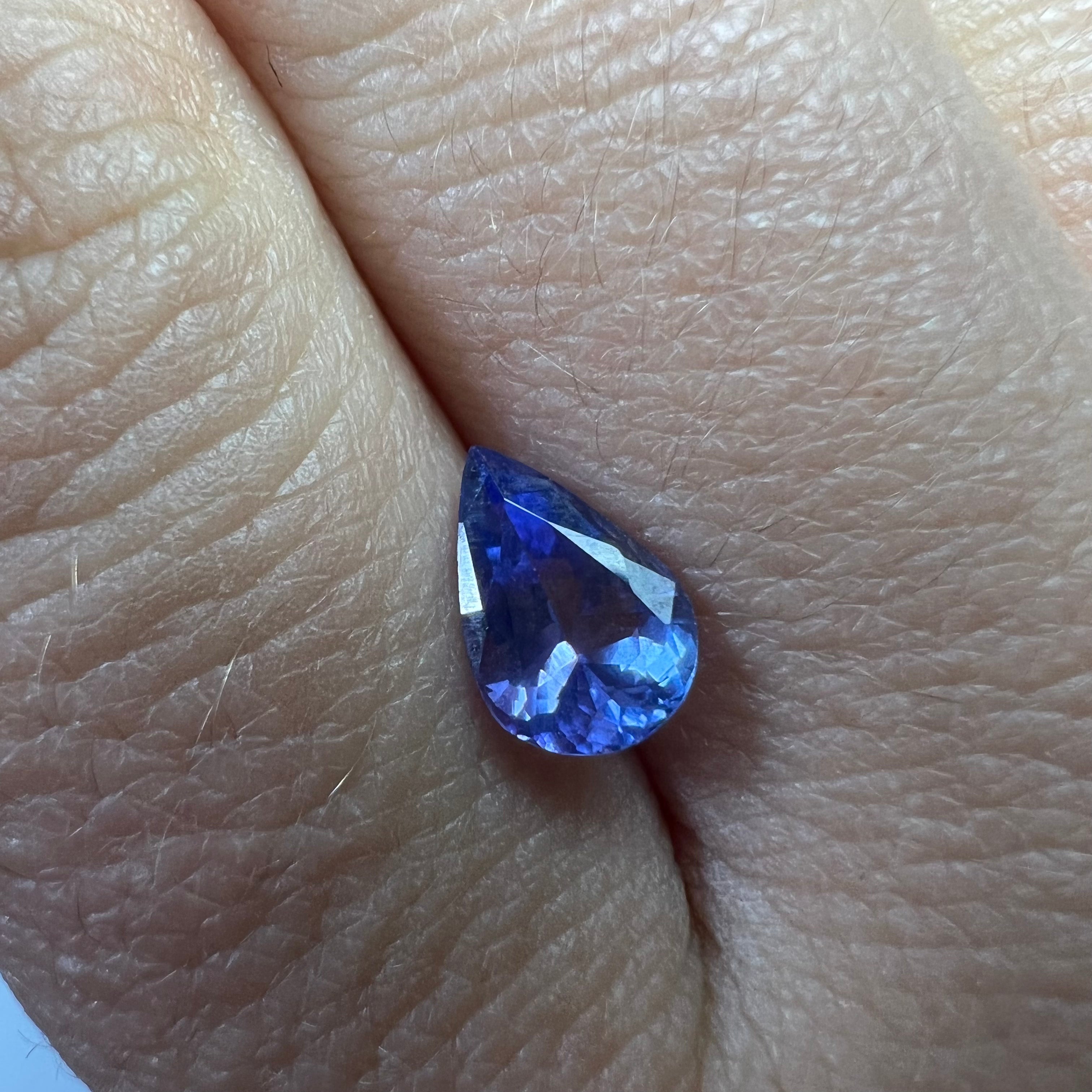 1.12CTW Loose Natural Pear Cut Tanzanite 8.91x5.84x3.61mm Earth mined Gemstone