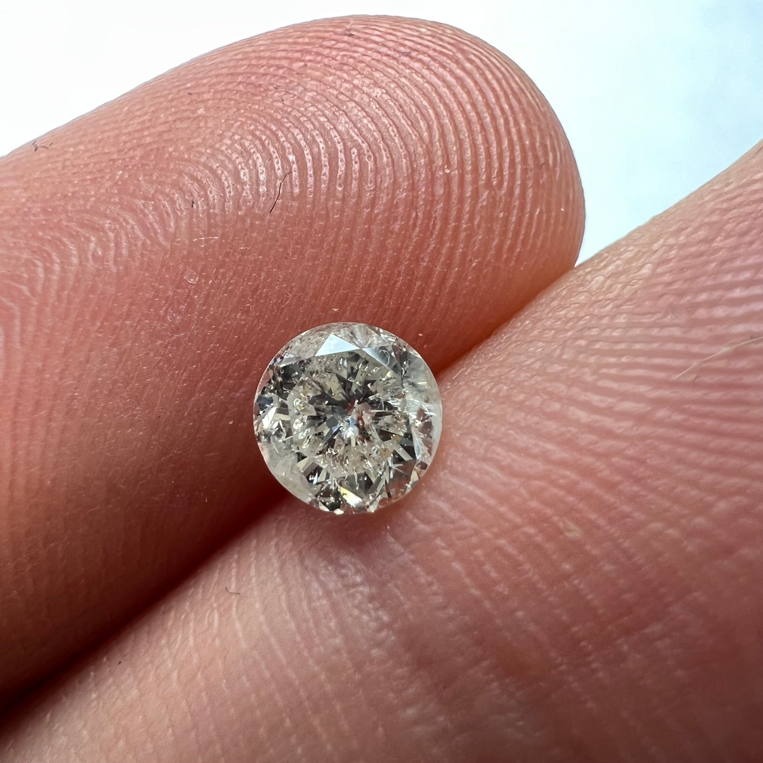 .52CT Brilliant Round Diamond I I1 4.78x3.21mm Natural Earth mined