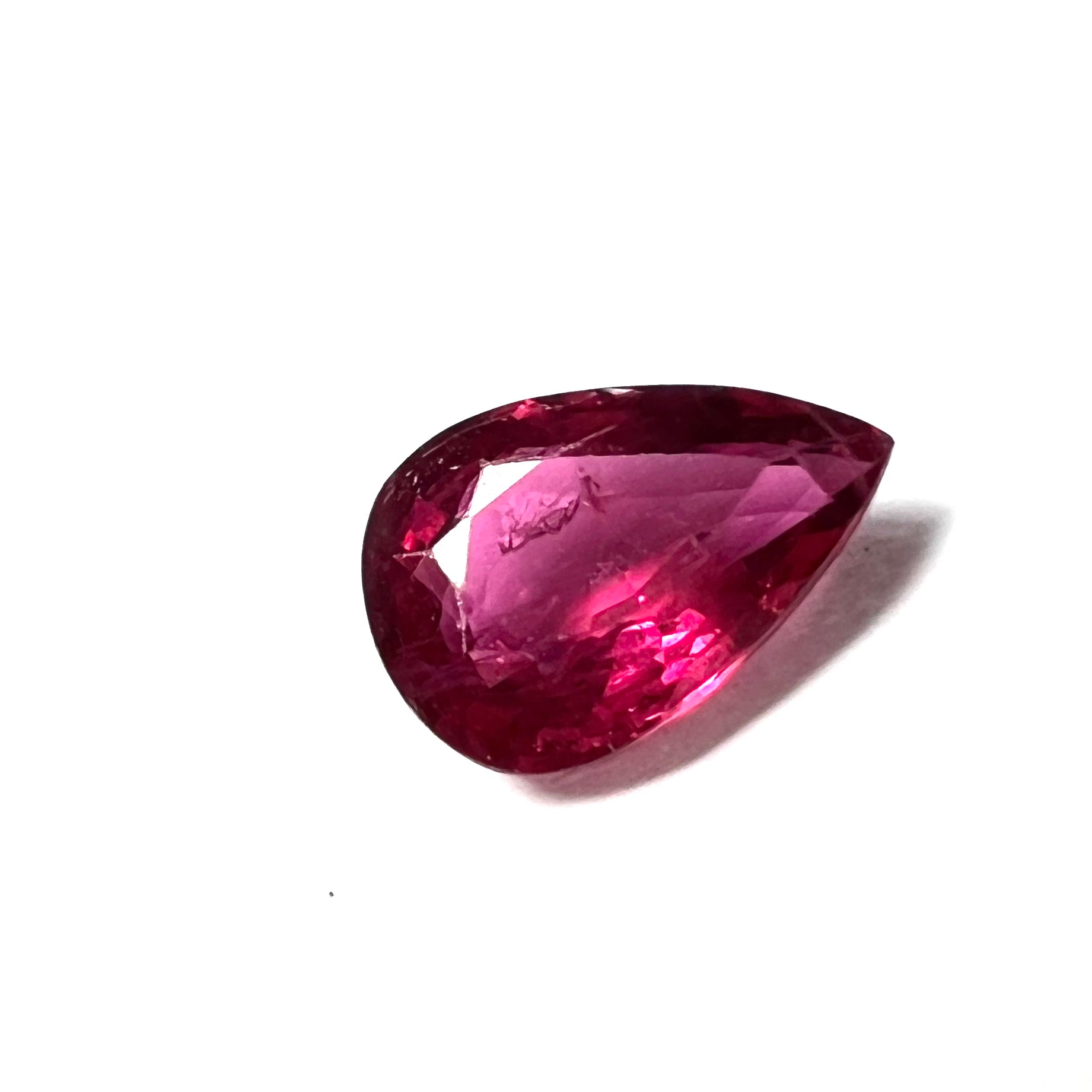 .74CT Loose Natural Pear Ruby 7x5x2.5mm Earth mined Gemstone