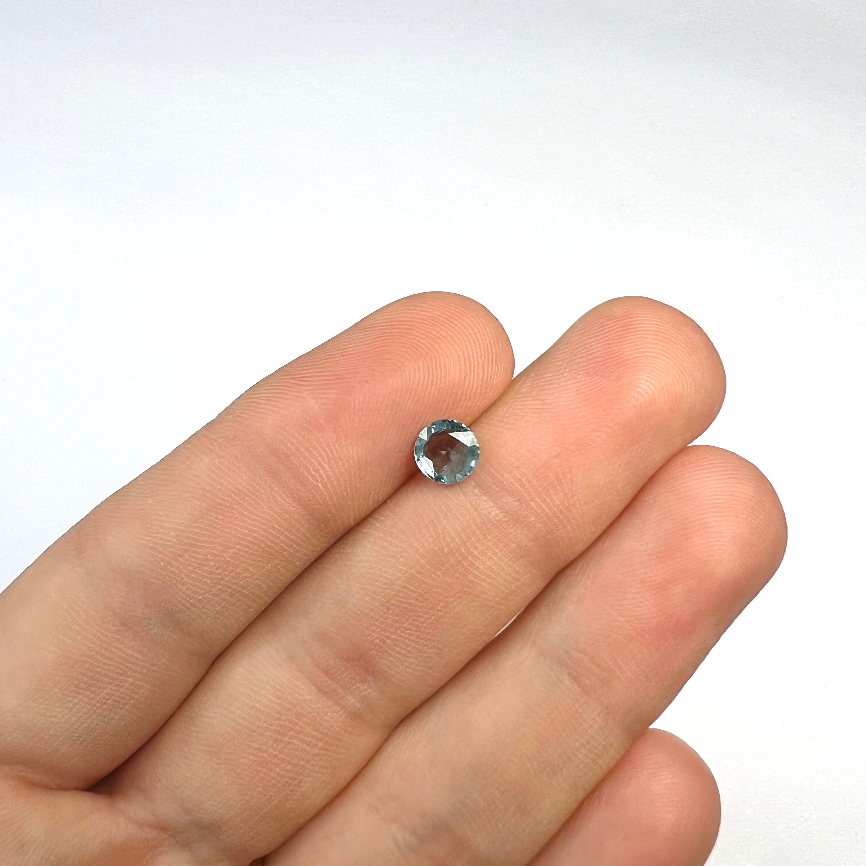 .93CTW Loose Round Blue Sapphire 5.74x2.92mm Earth mined Gemstone