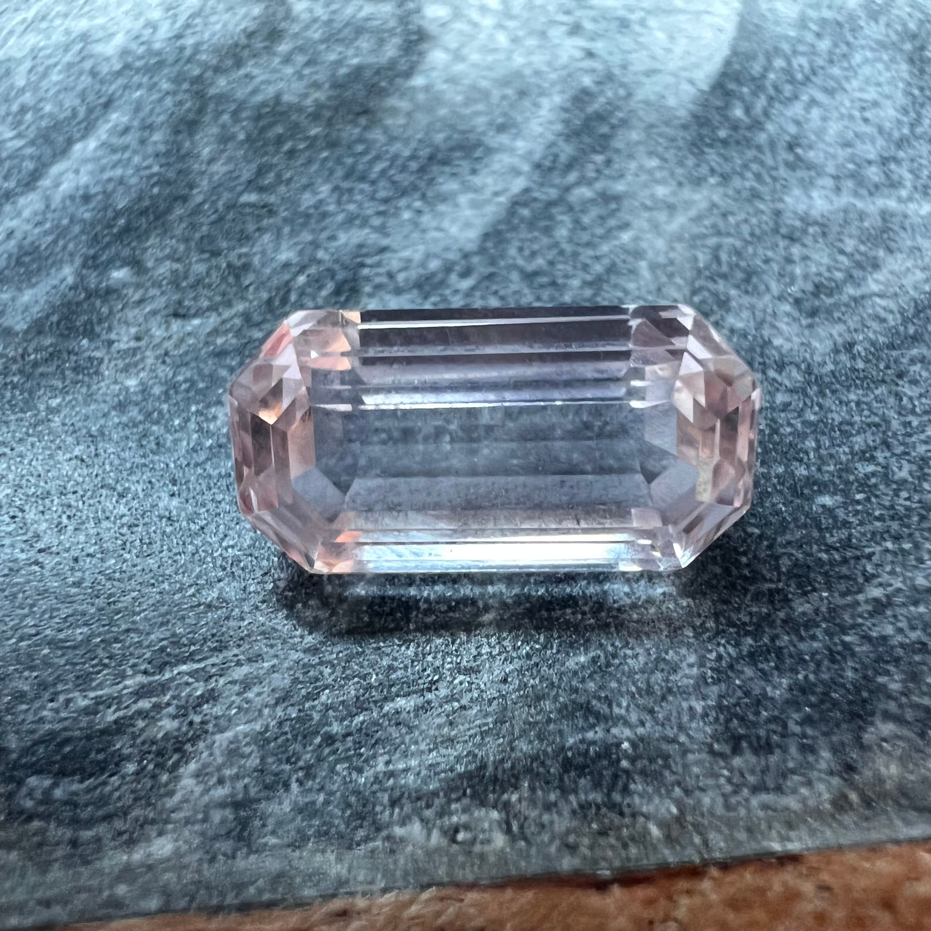 6.38CTW Natural Emerald Cut Kunzite 14.32x7.61mm Earth mined Gemstone