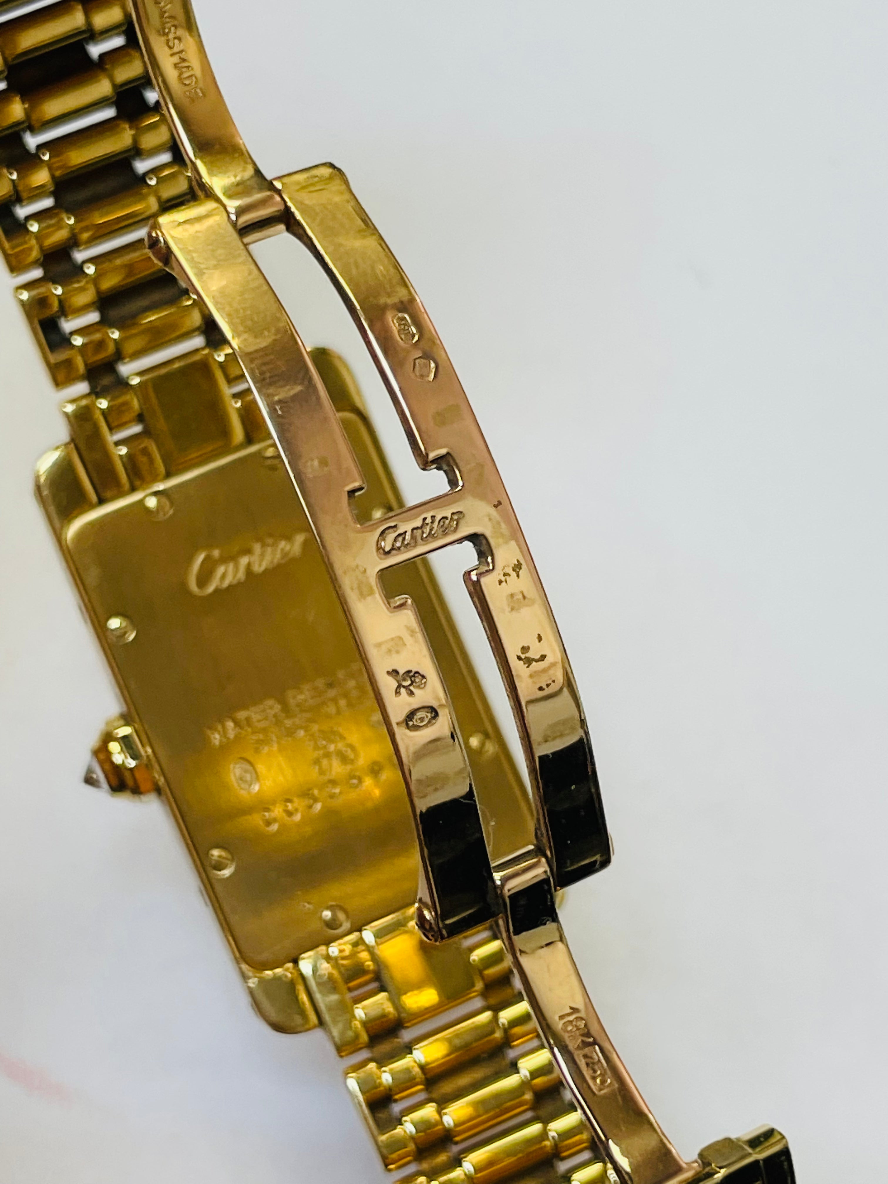 Cartier Tank Francais 18K Yellow Gold and Diamond Watch