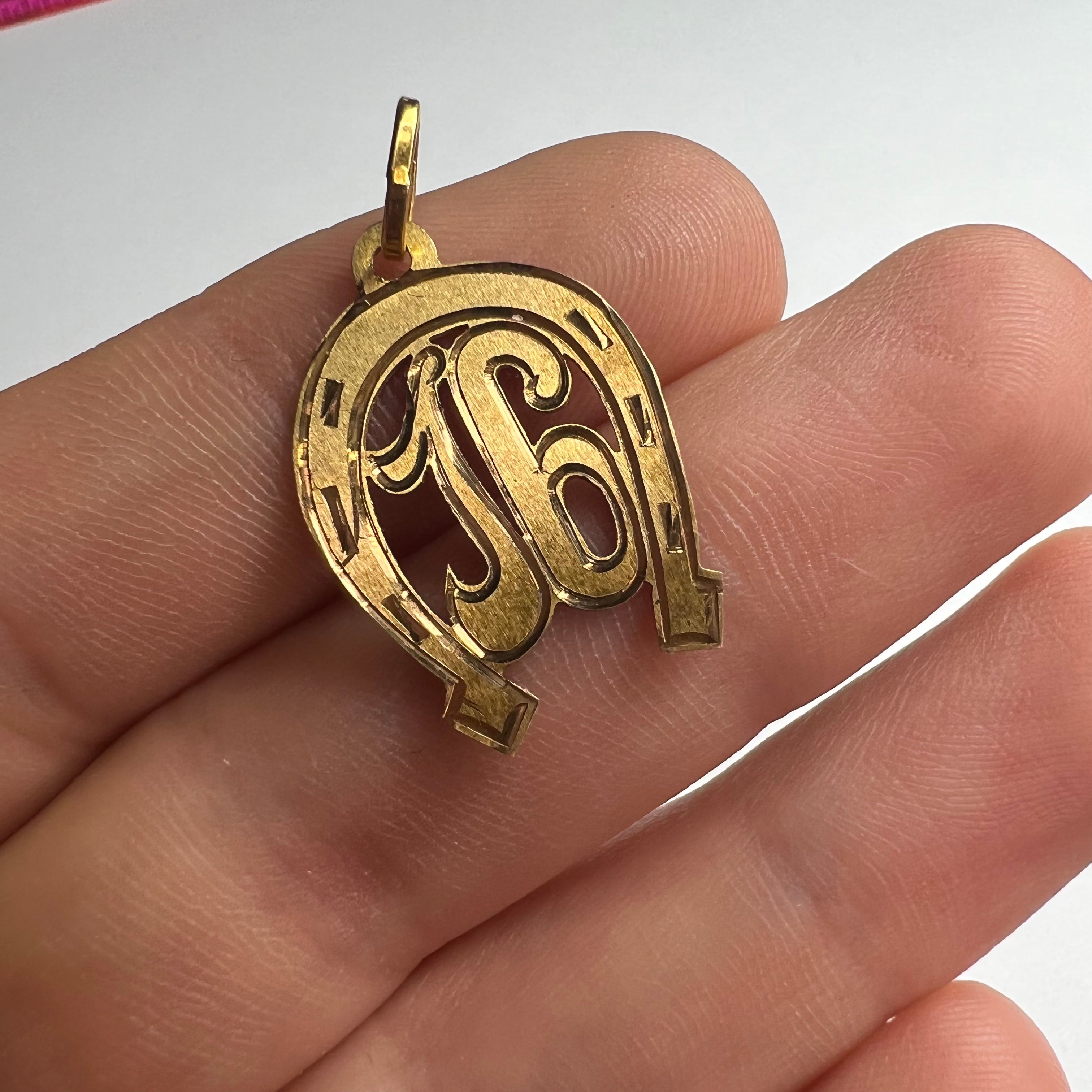 Number 16 Pendant 14K Yellow Gold