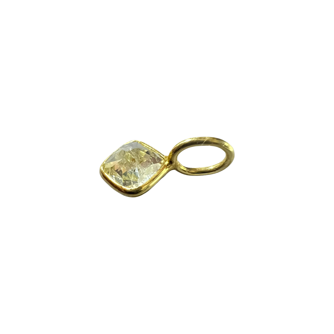 .37CT Canary Yellow Diamond Pendant Charm