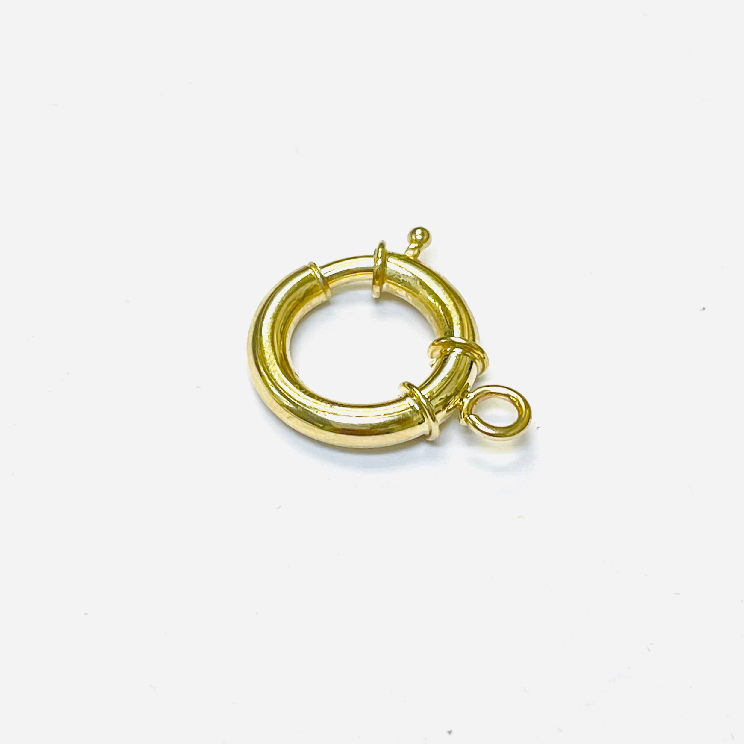 10K Yellow Gold 16mm Spring Ring Clasp