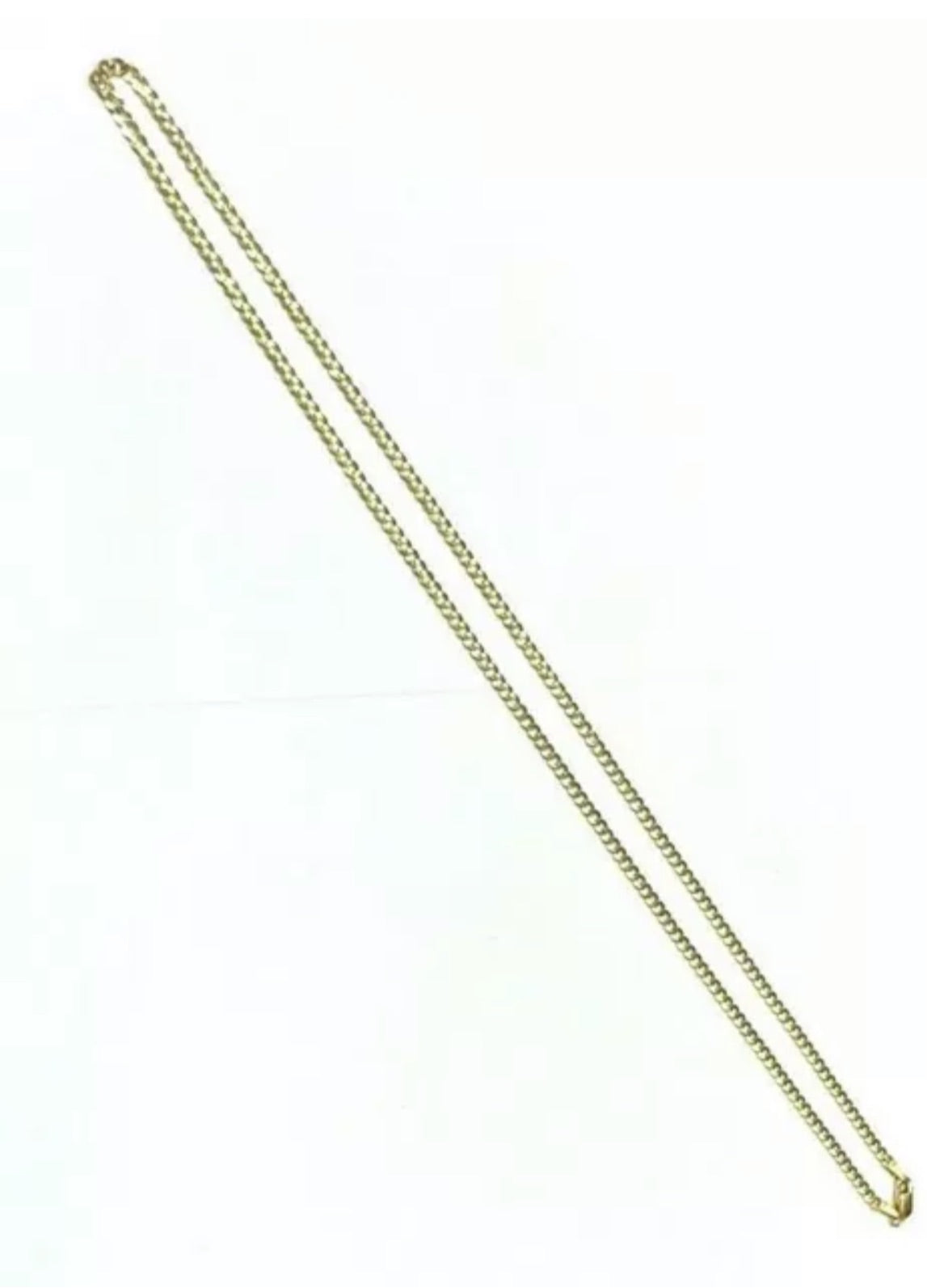 20" 3mm 14K Yellow Gold Curb Link Necklace