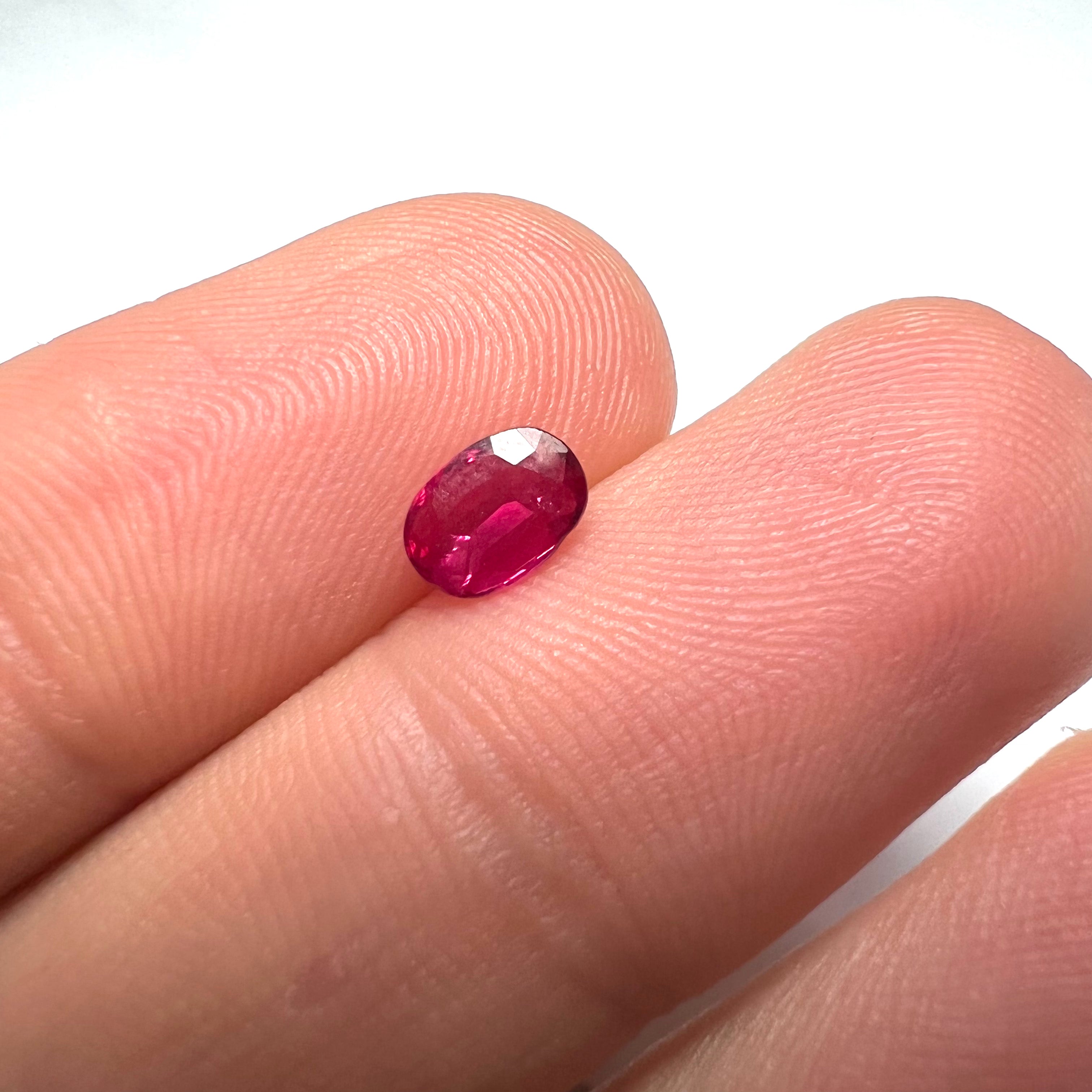 .64CT Loose Natural Oval Ruby 6.2x4x2mm Earth mined Gemstone