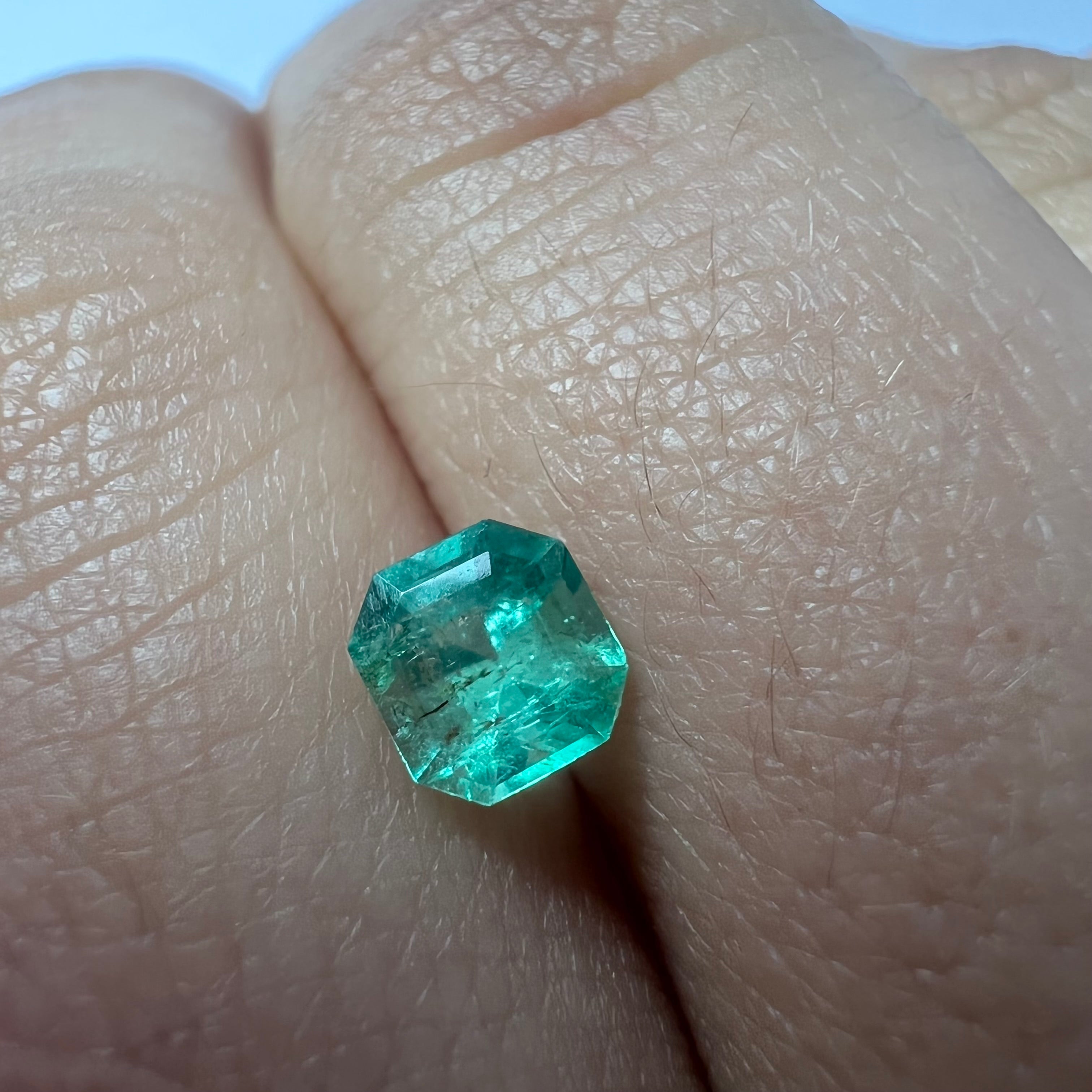 .61CT Loose Natural Colombian Emerald Radiant Cut 5.52x5.13x3.73mm Earth mined G