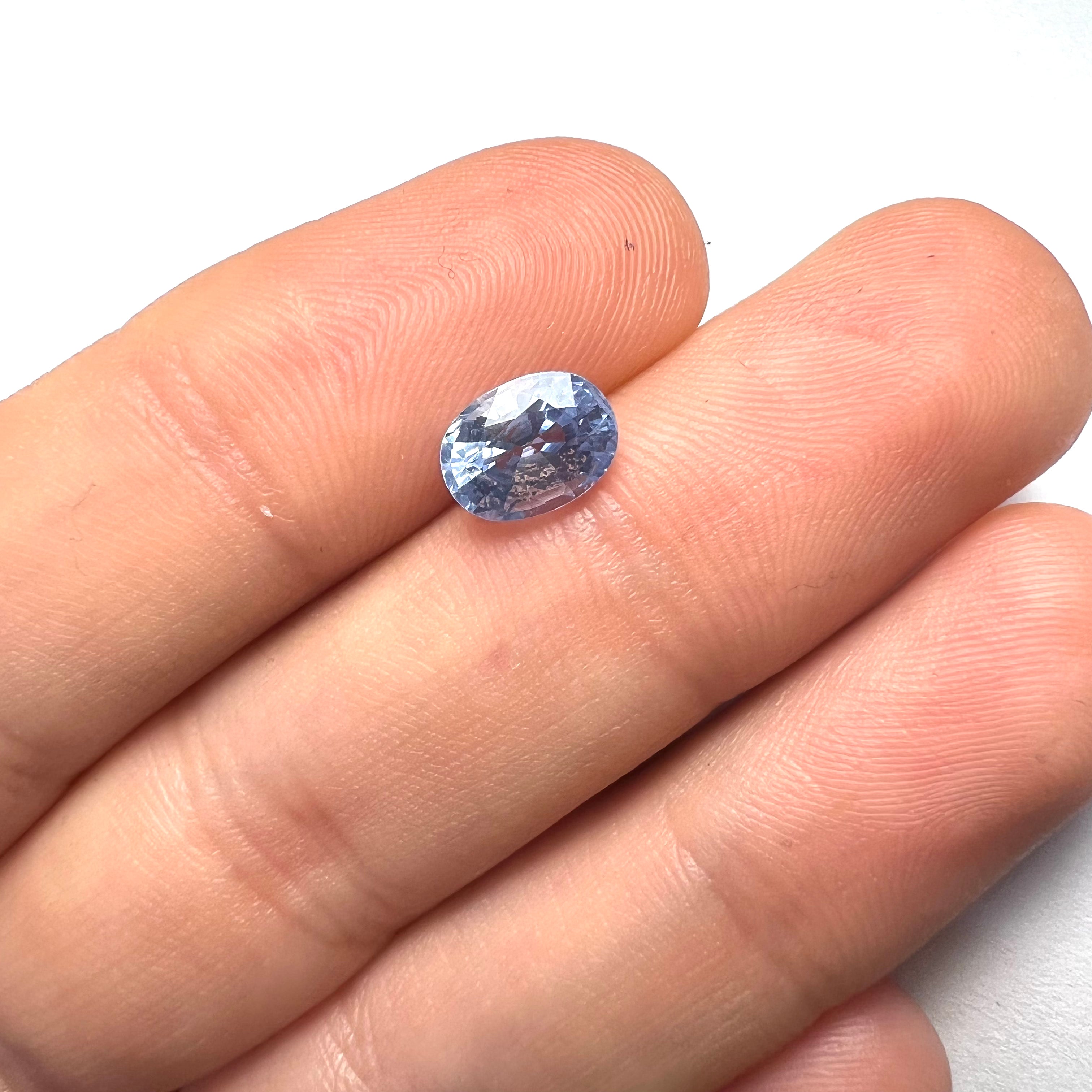 1.89CTW Loose Oval Sapphire 8x6x4.5mm Earth mined Gemstone
